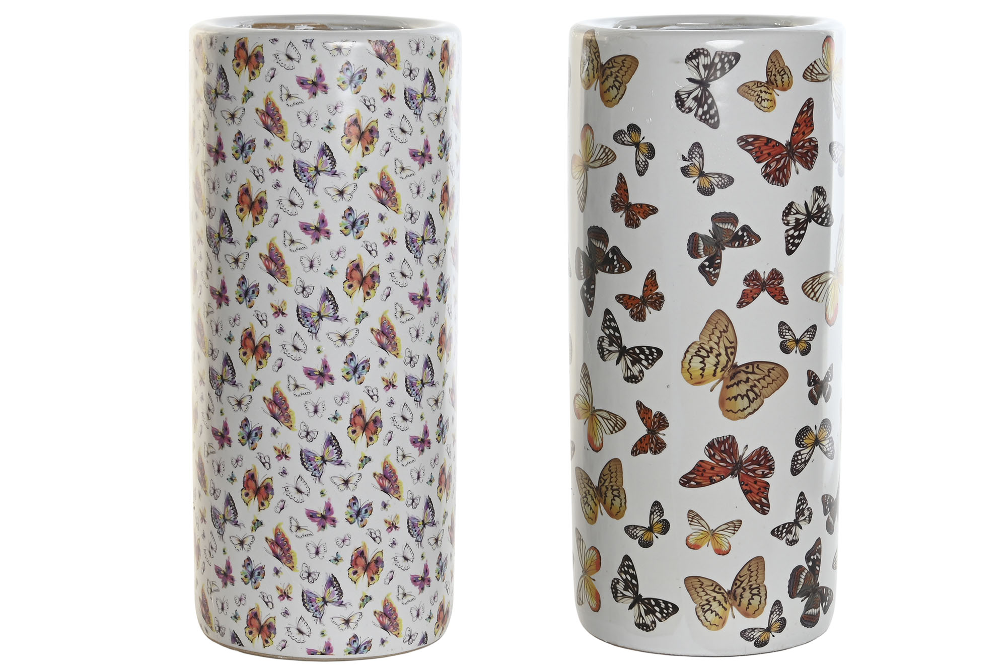 PARAGUERO PORCELANA 20X20X44 MARIPOSAS 2 SURT.
