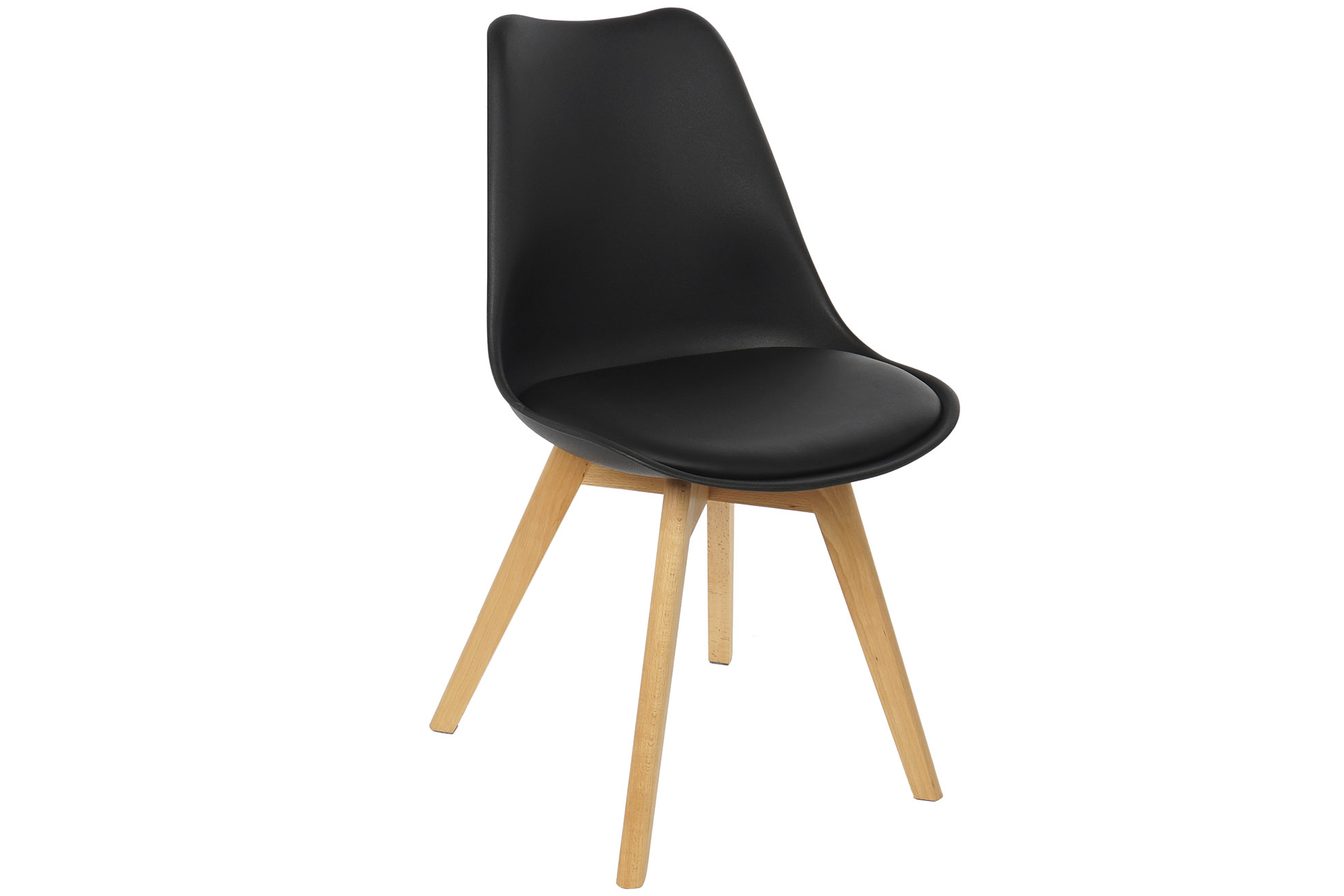 SILLA PP PU 48X55X83 ACOLCHADO NEGRO