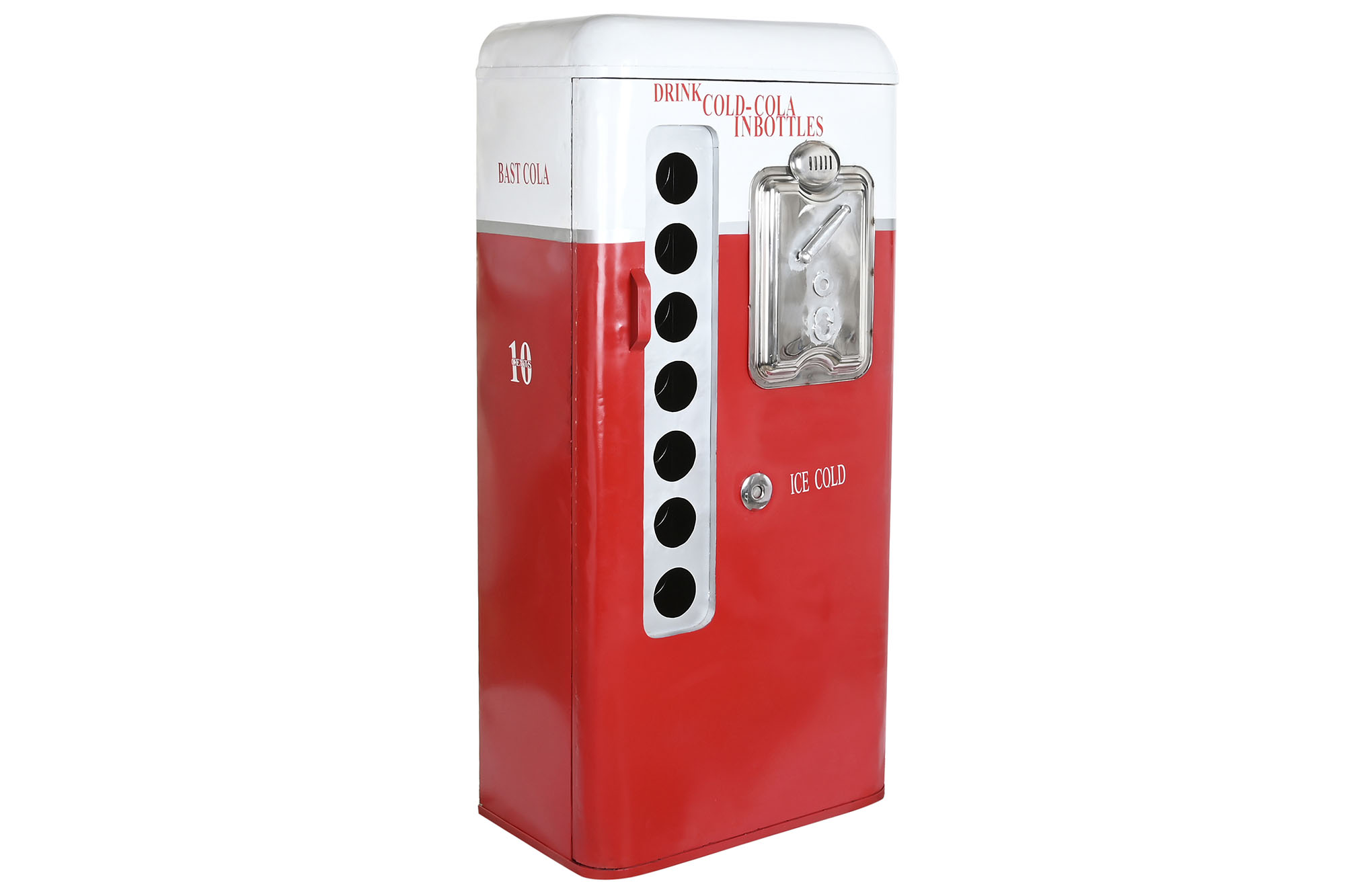 BOTELLERO HIERRO 70X44X151 COLA DESGASTADO ROJO