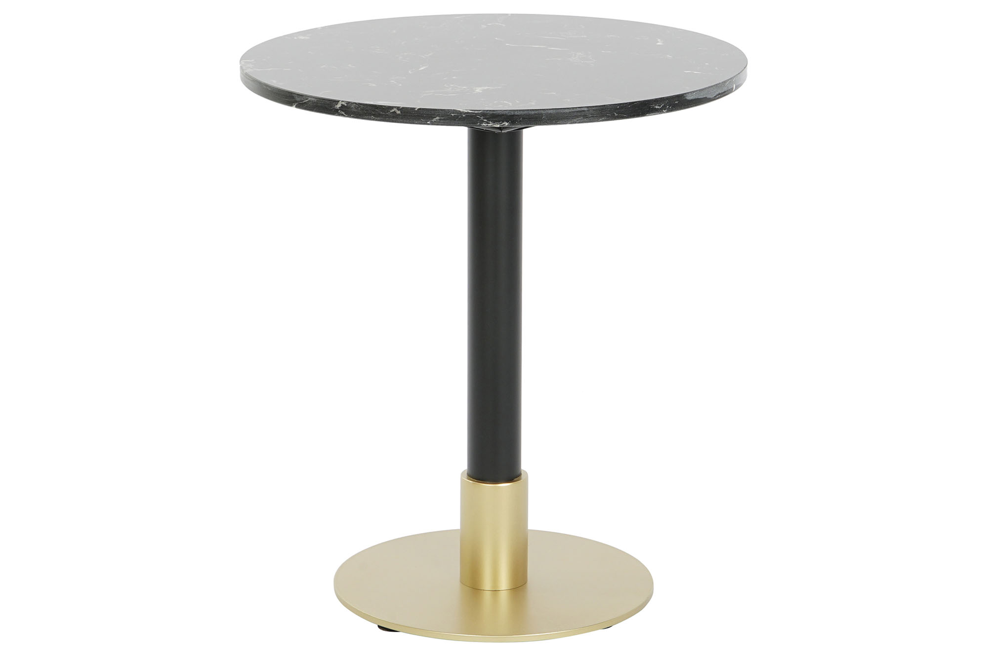 MESITA AUXILIAR METAL MARMOL 45X45X51 NEGRO