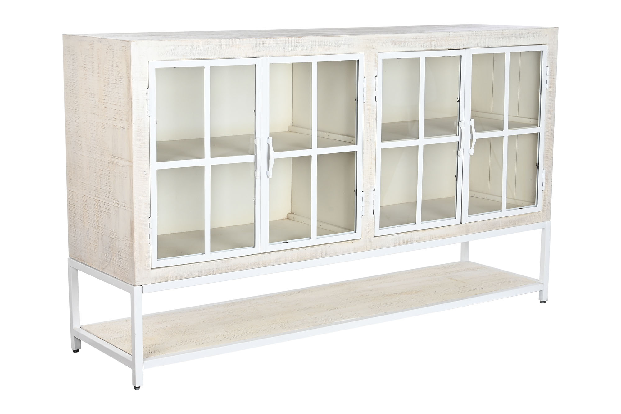 BUFFET MANGO METAL 170X45X100 DECAPE BLANCO