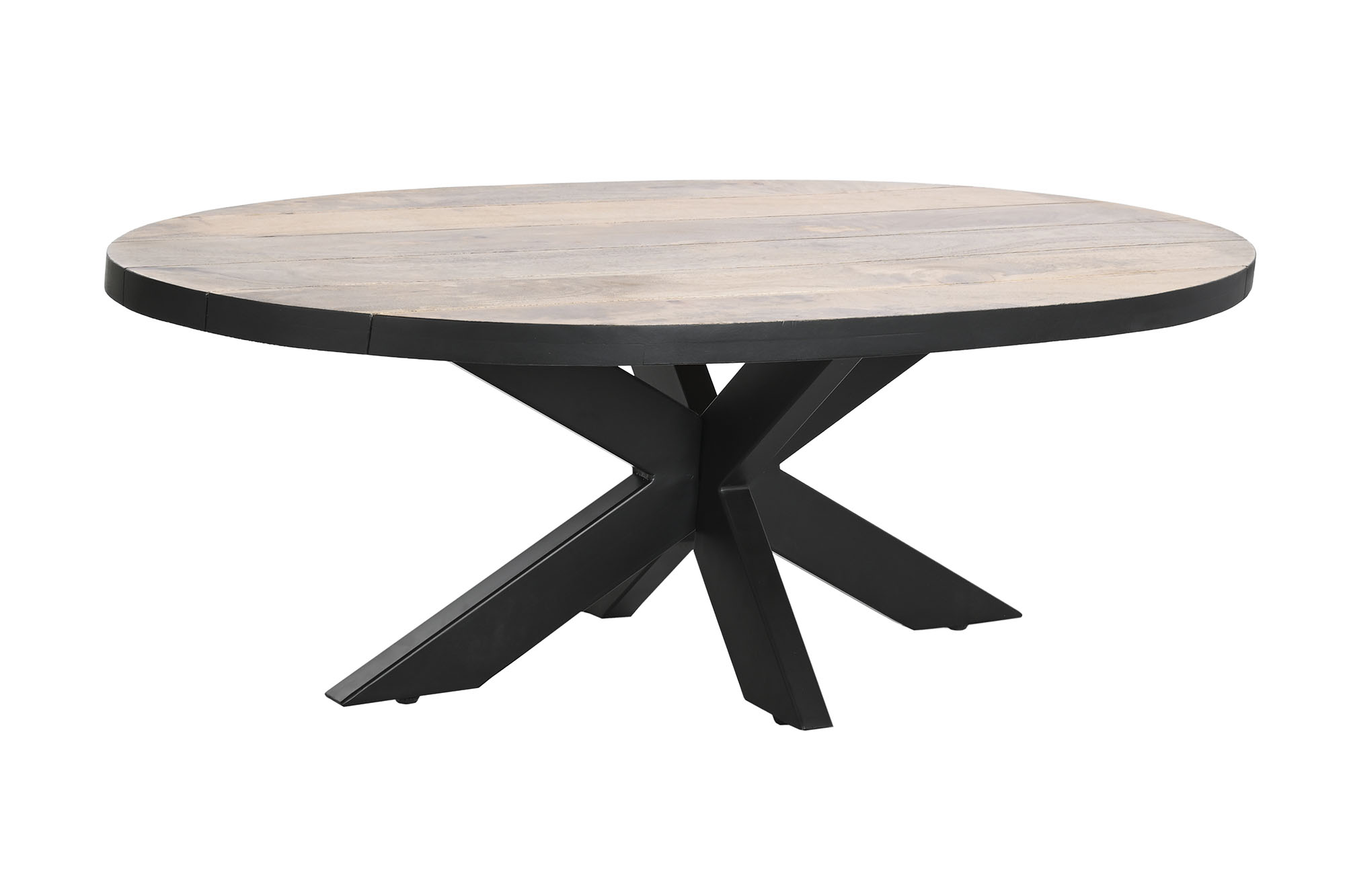 MESA CENTRO METAL MANGO 130X70X45 NATURAL