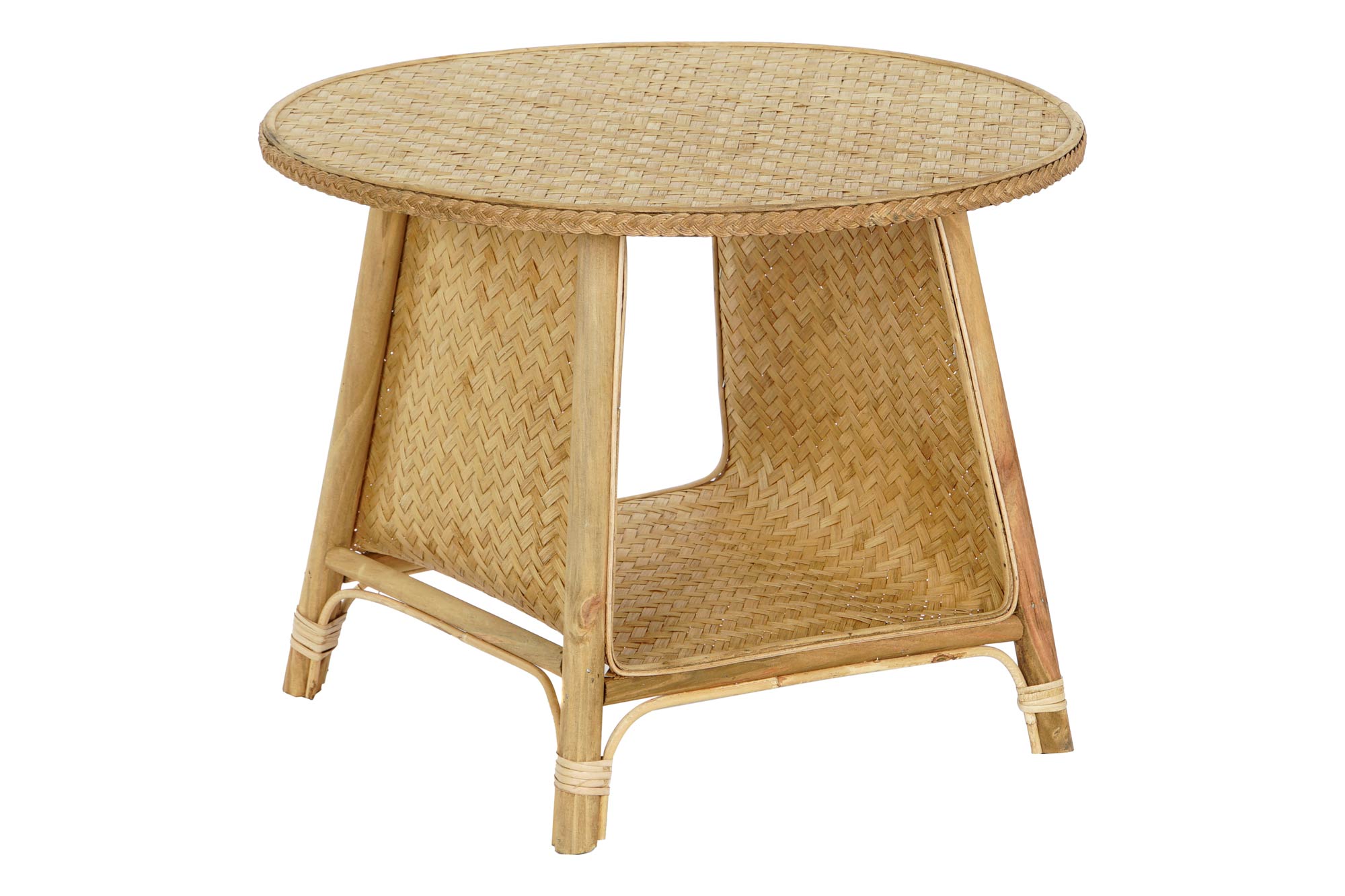 MESITA AUXILIAR BAMBU RATAN 61X61X49 NATURAL