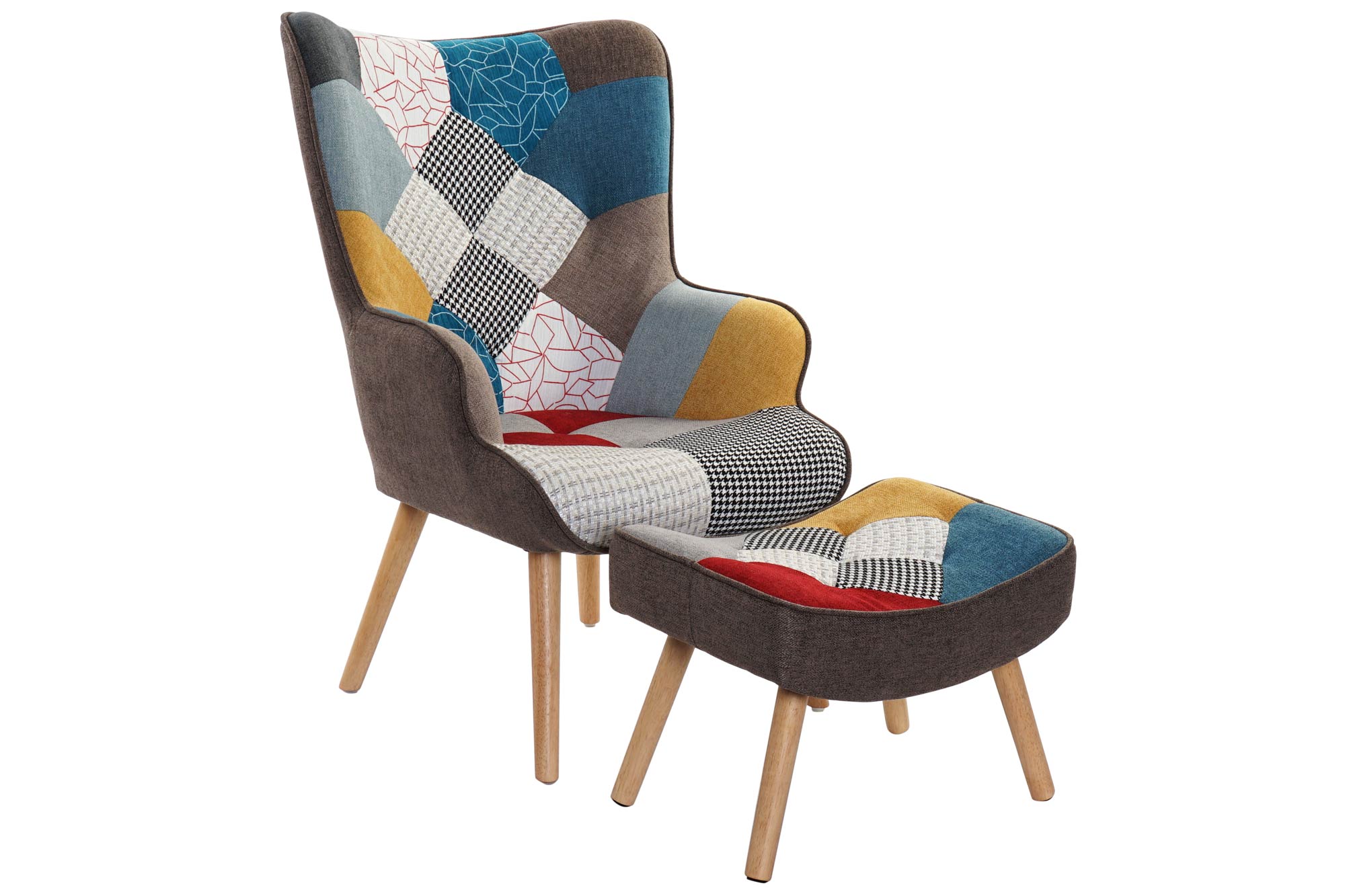 SILLON SET 2 LINO HEVEA / RUBBERWOOD 70X73X100