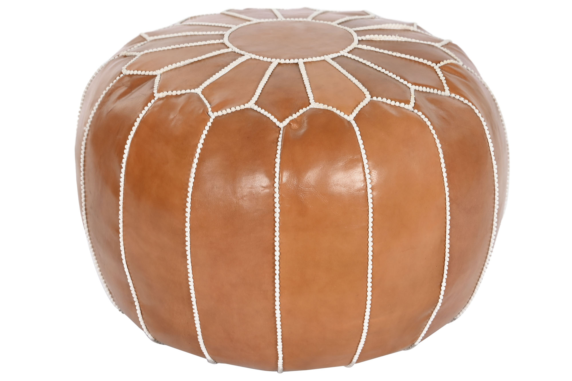 COJIN SUELO PIEL 50X50X40 CAMEL