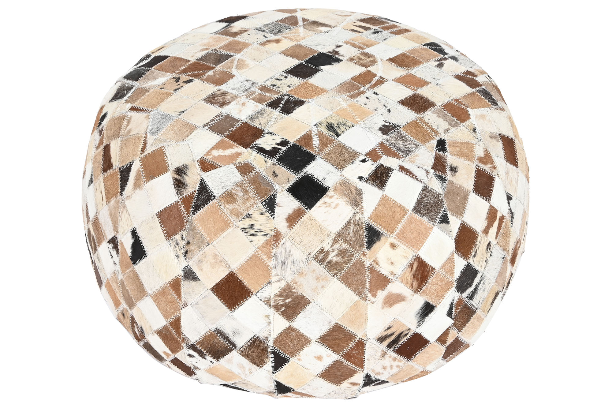COJIN SUELO PIEL 48X48X35 CAMEL