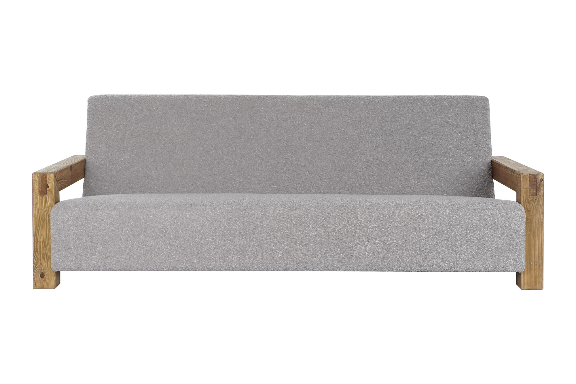 SOFA MADERA RECICLADA POLIESTER 221X94X83 BOUCLE