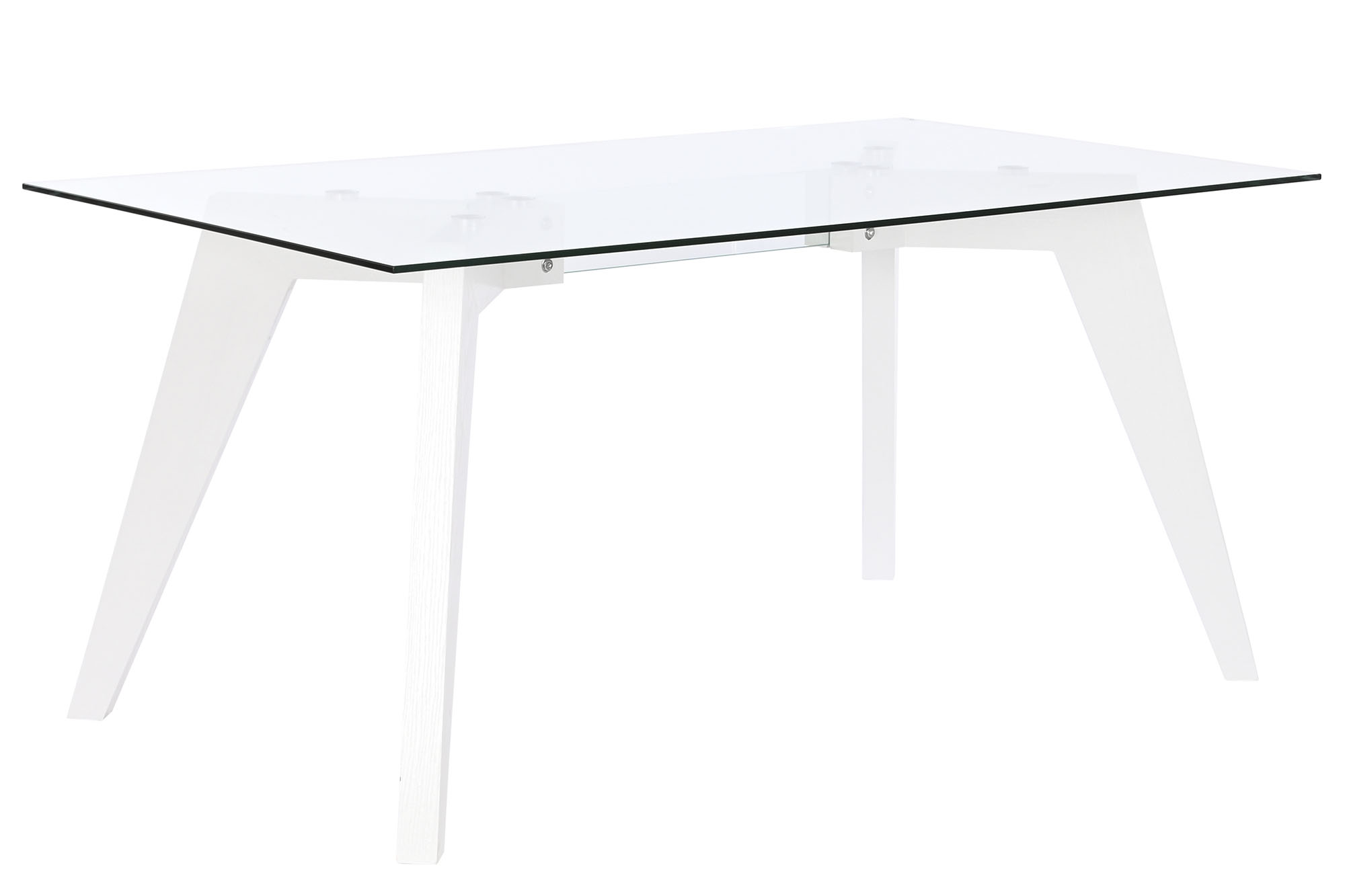 MESA COMEDOR CRISTAL MDF 160X90X75 TEMPLADO BLANCO
