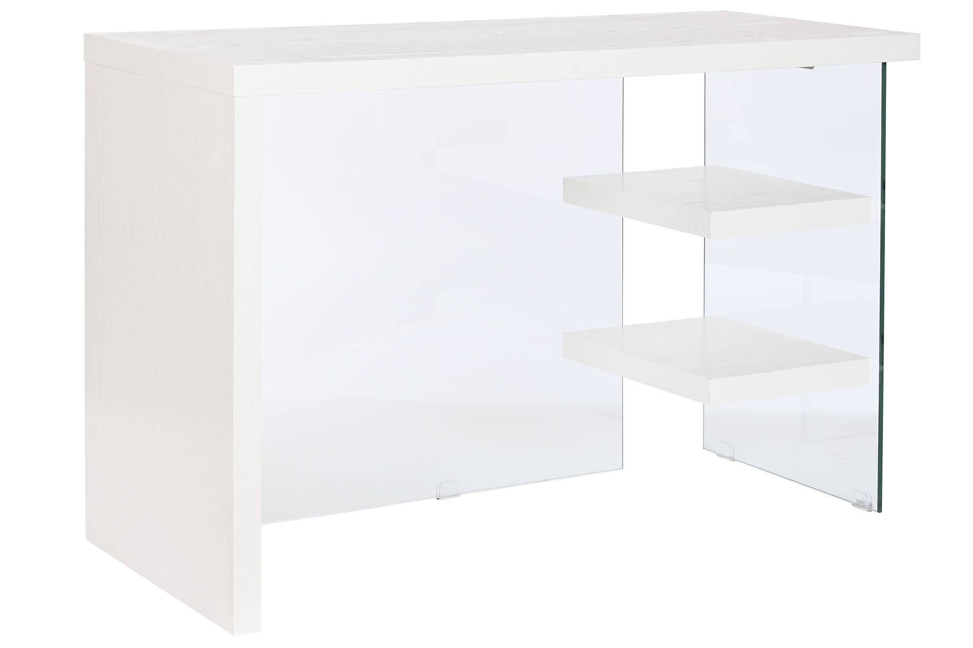 ESCRITORIO CRISTAL MDF 120X50X76 TEMPLADO BLANCO