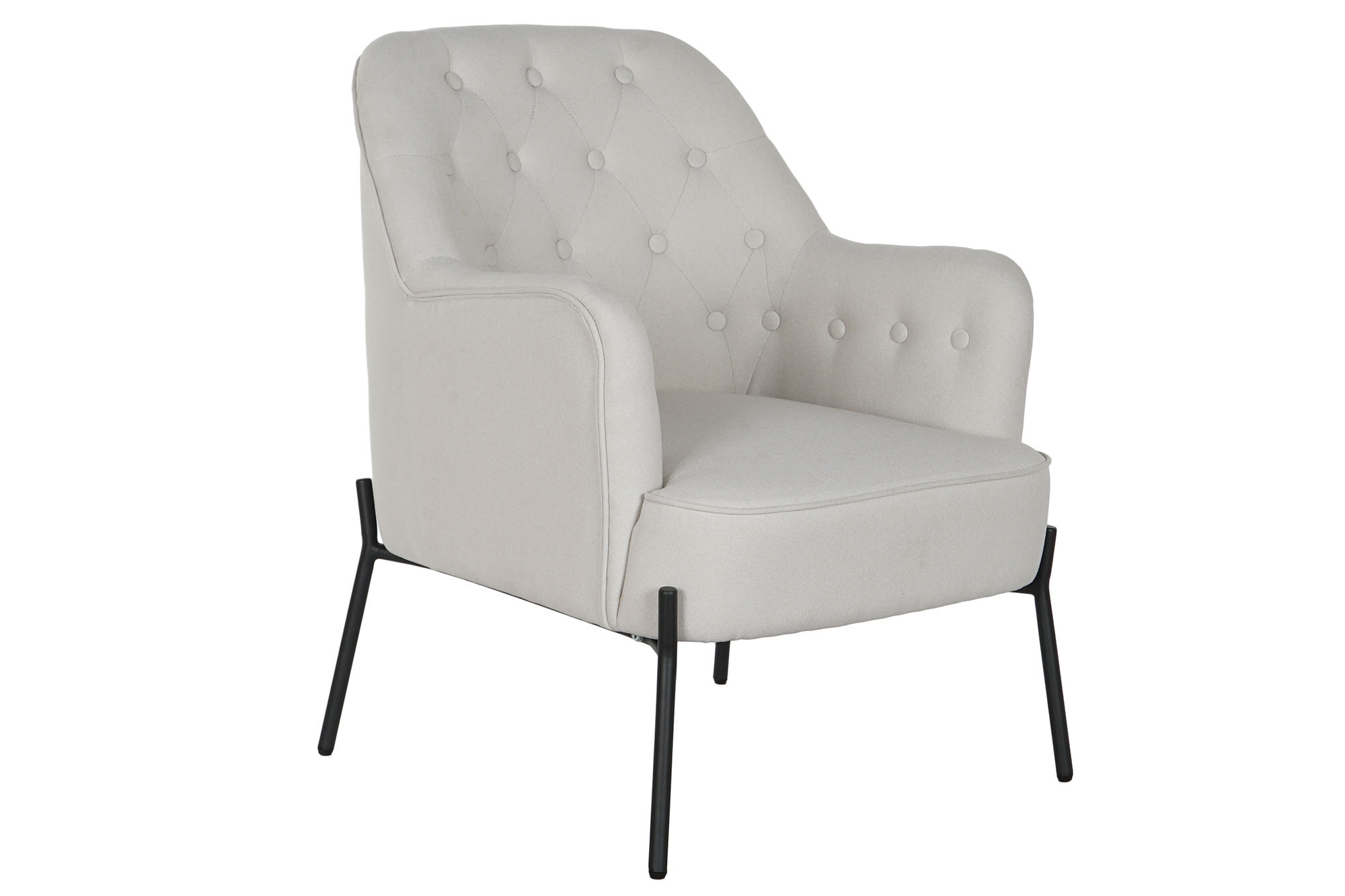 SILLON POLIESTER METAL 65X73X79,5 BEIGE