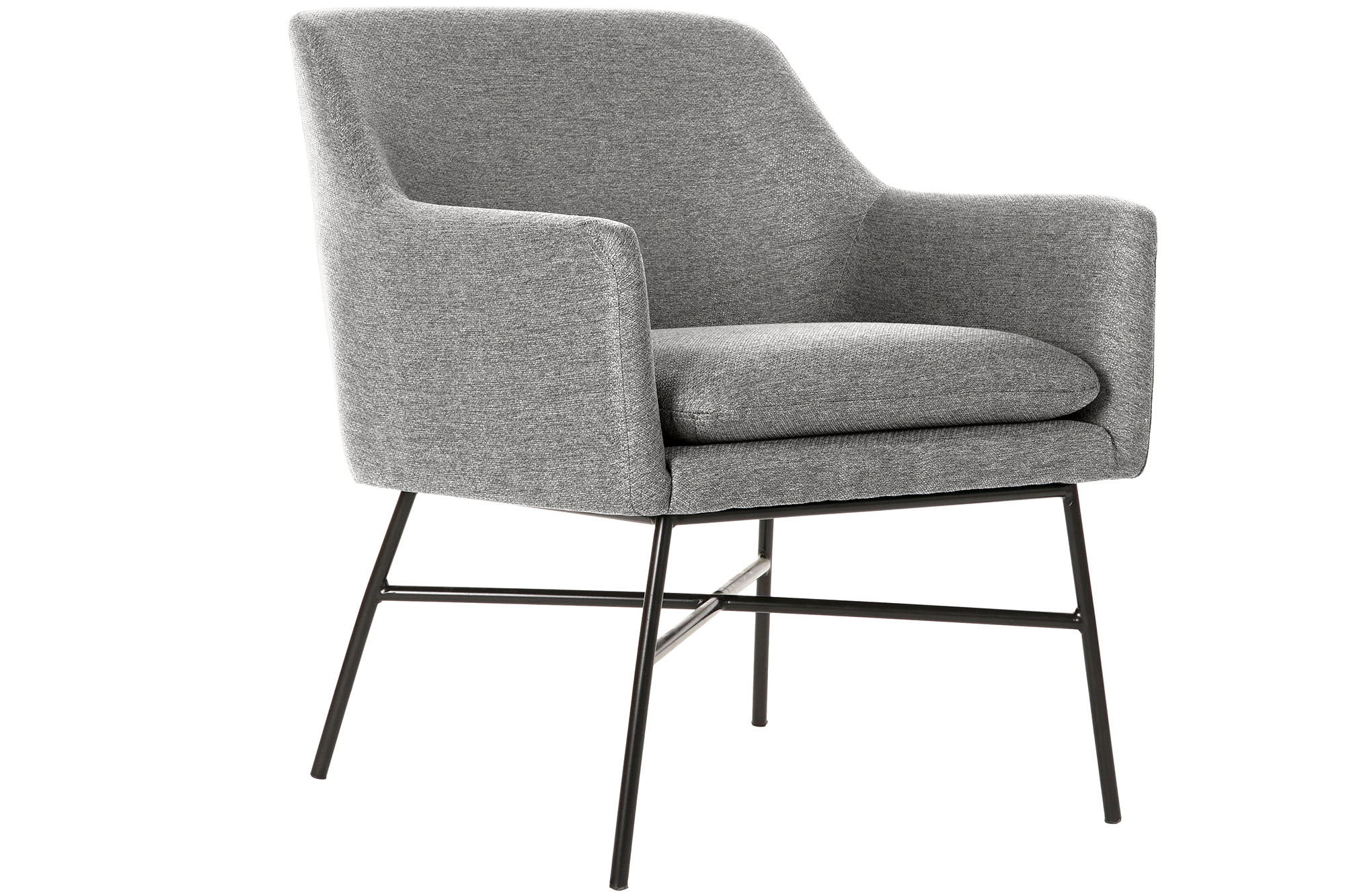 SILLON POLIESTER METAL 66X62X76,5 GRIS CLARO