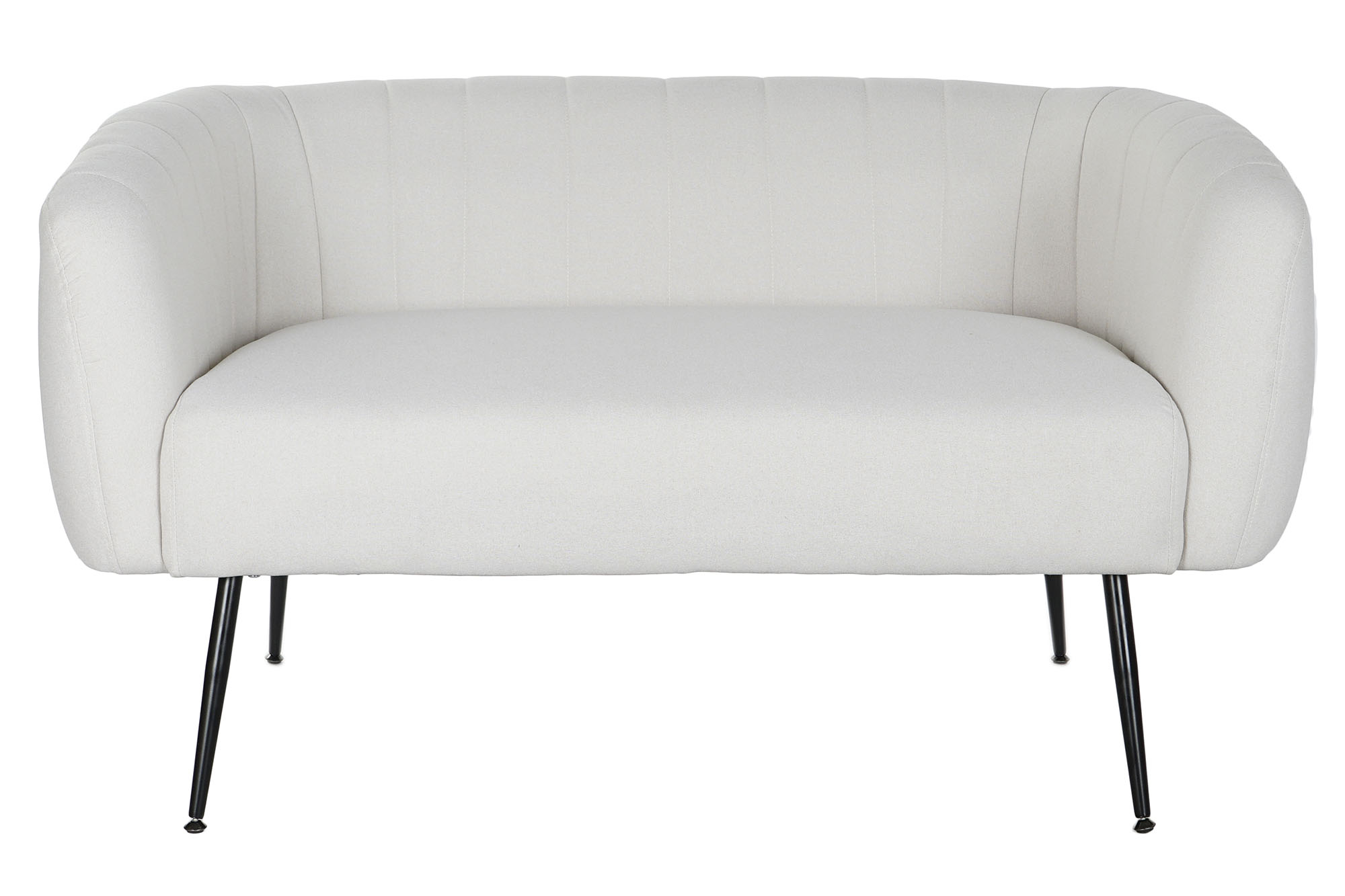 SOFA POLIESTER METAL 129X75X73 GREIGE