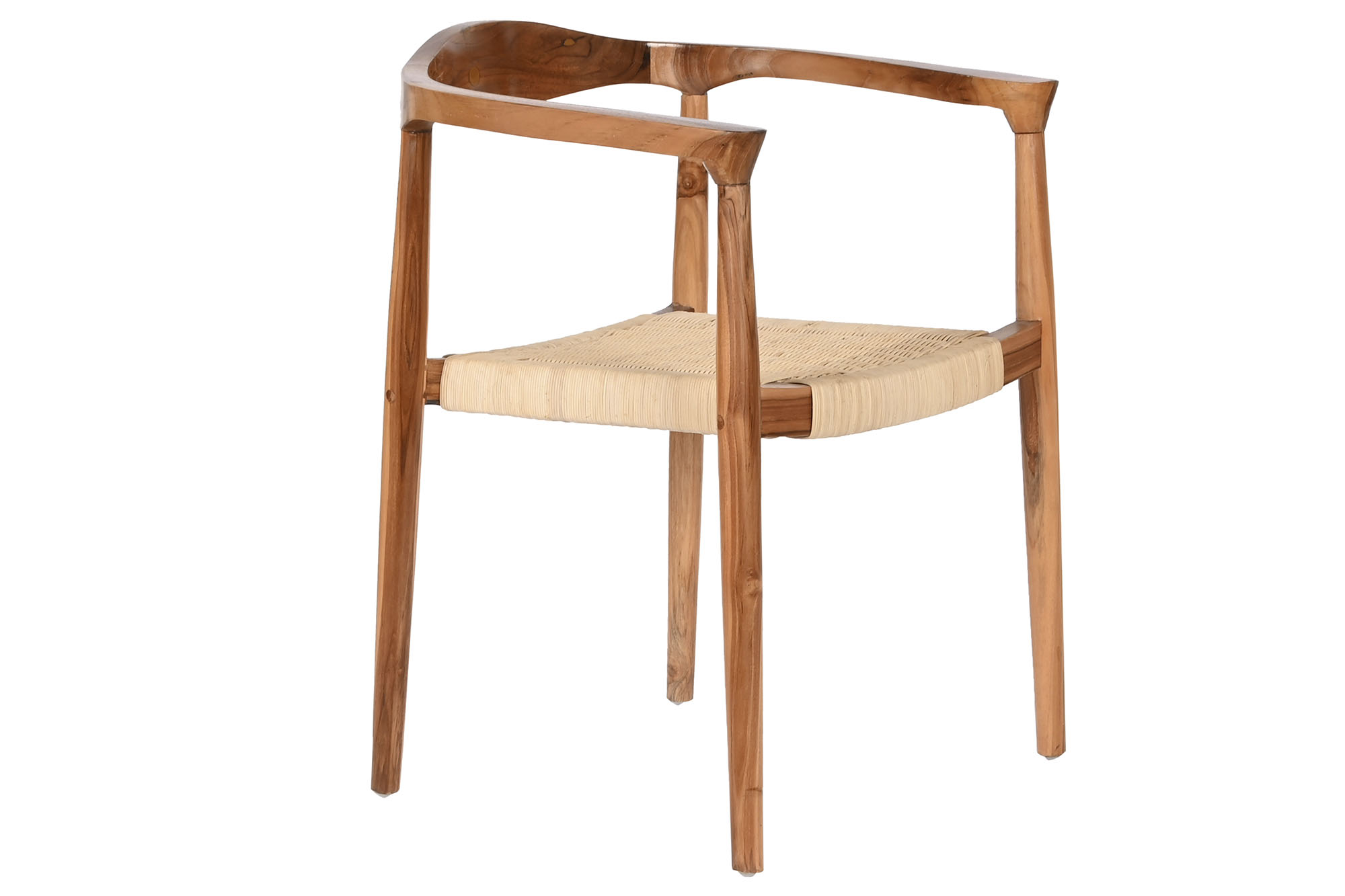 SILLA TECA RATAN 59X55X78 MARRON