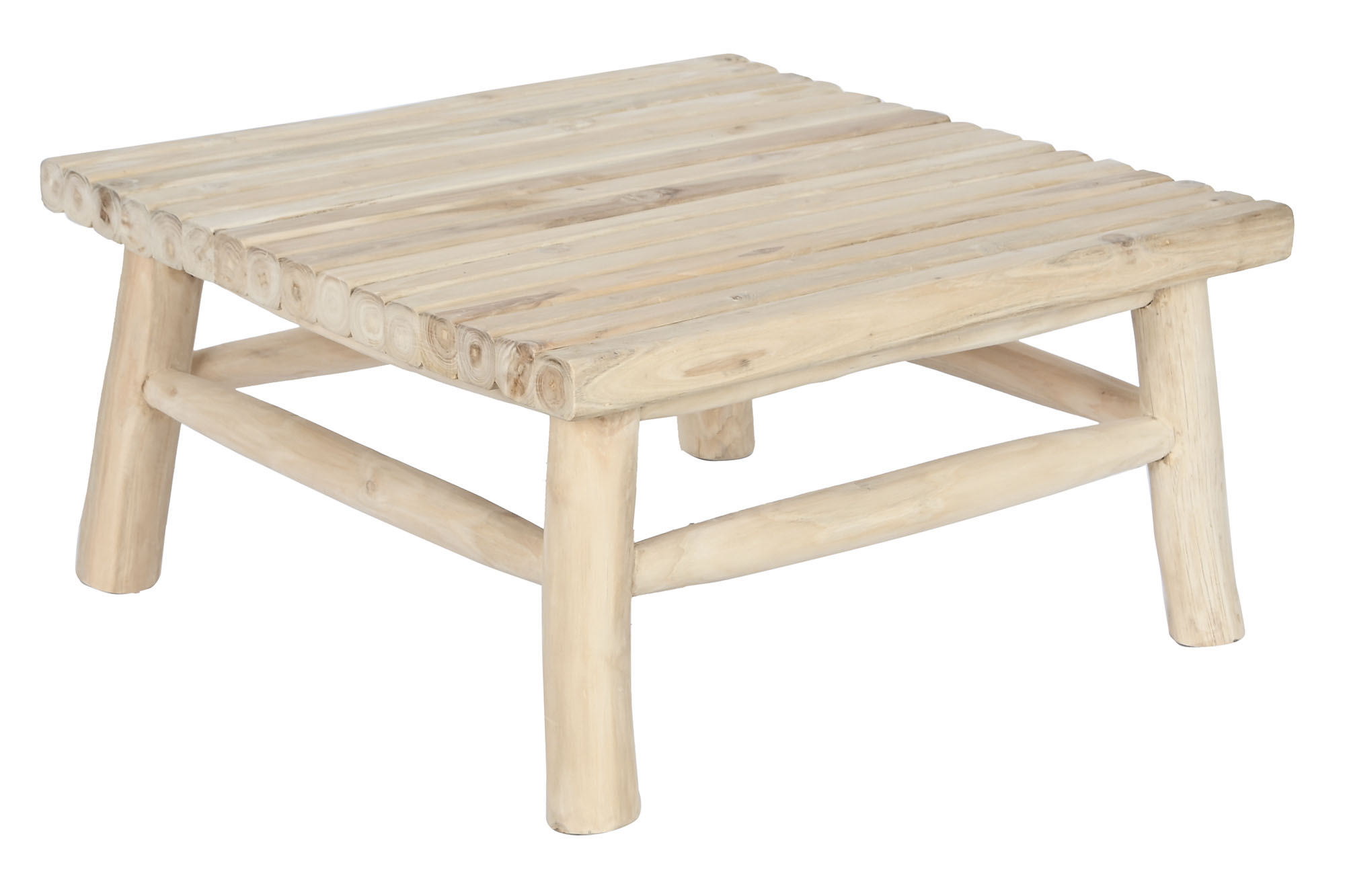 MESA CENTRO TECA 80X80X40 NATURAL NATURAL
