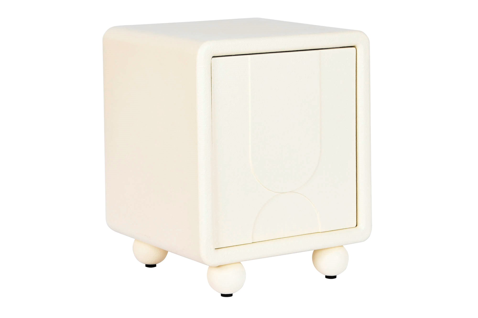 MESITA DE NOCHE MDF 45X40X55 1PUERTA 3D BLANCO