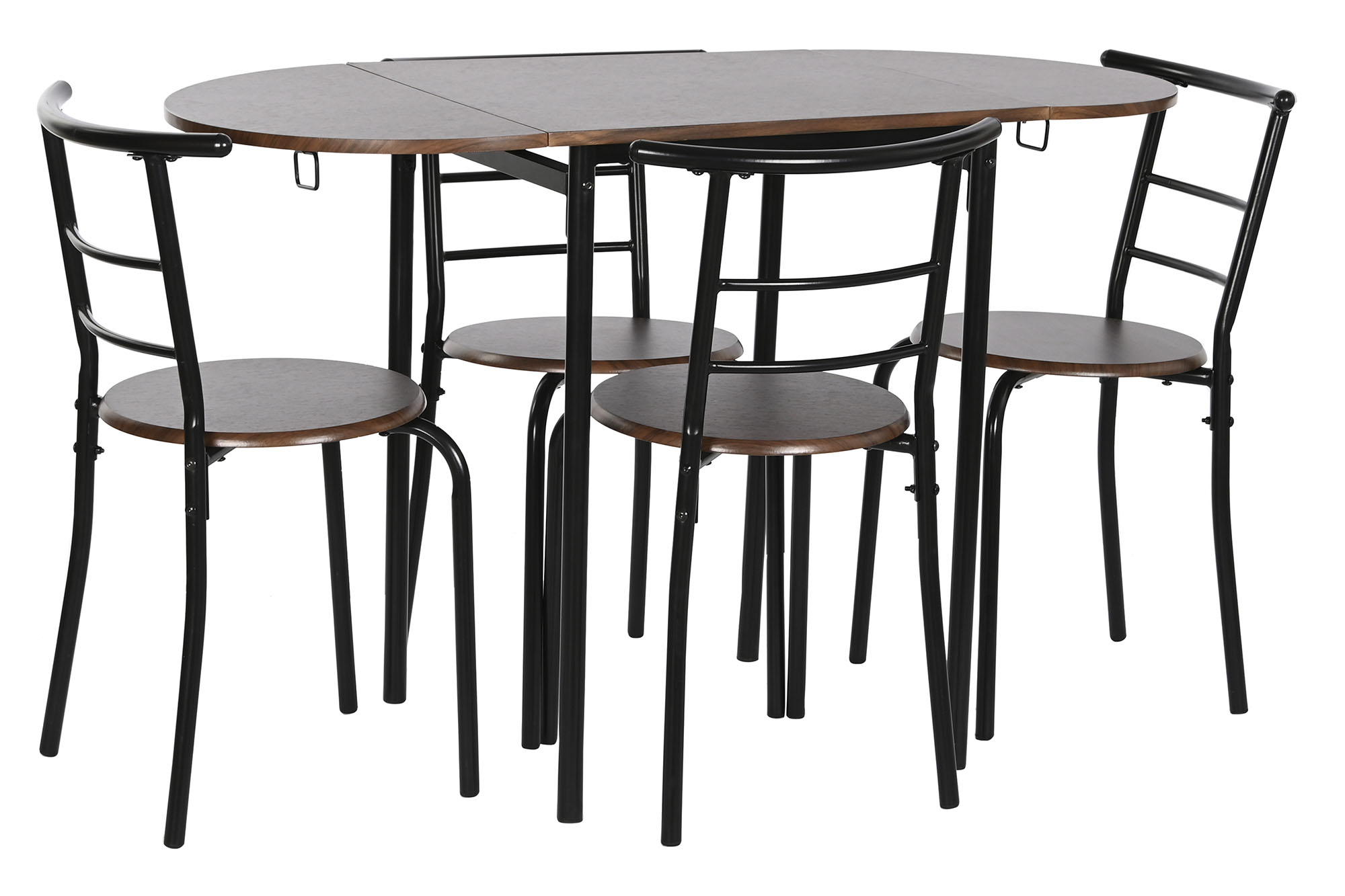 MESA SET 5 MDF METAL 121X55X78 NEGRO