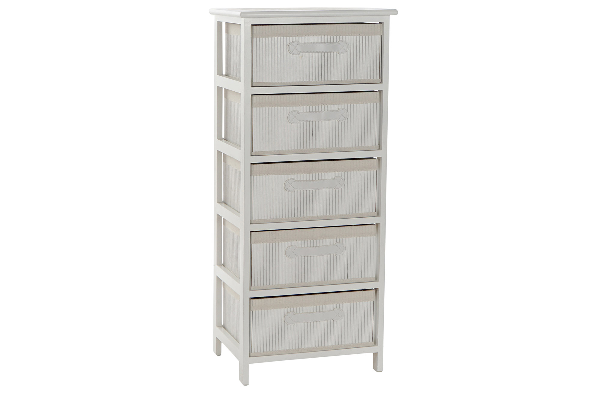 CAJONERA BAMBU PAULOWNIA 42X32X98 BLANCO