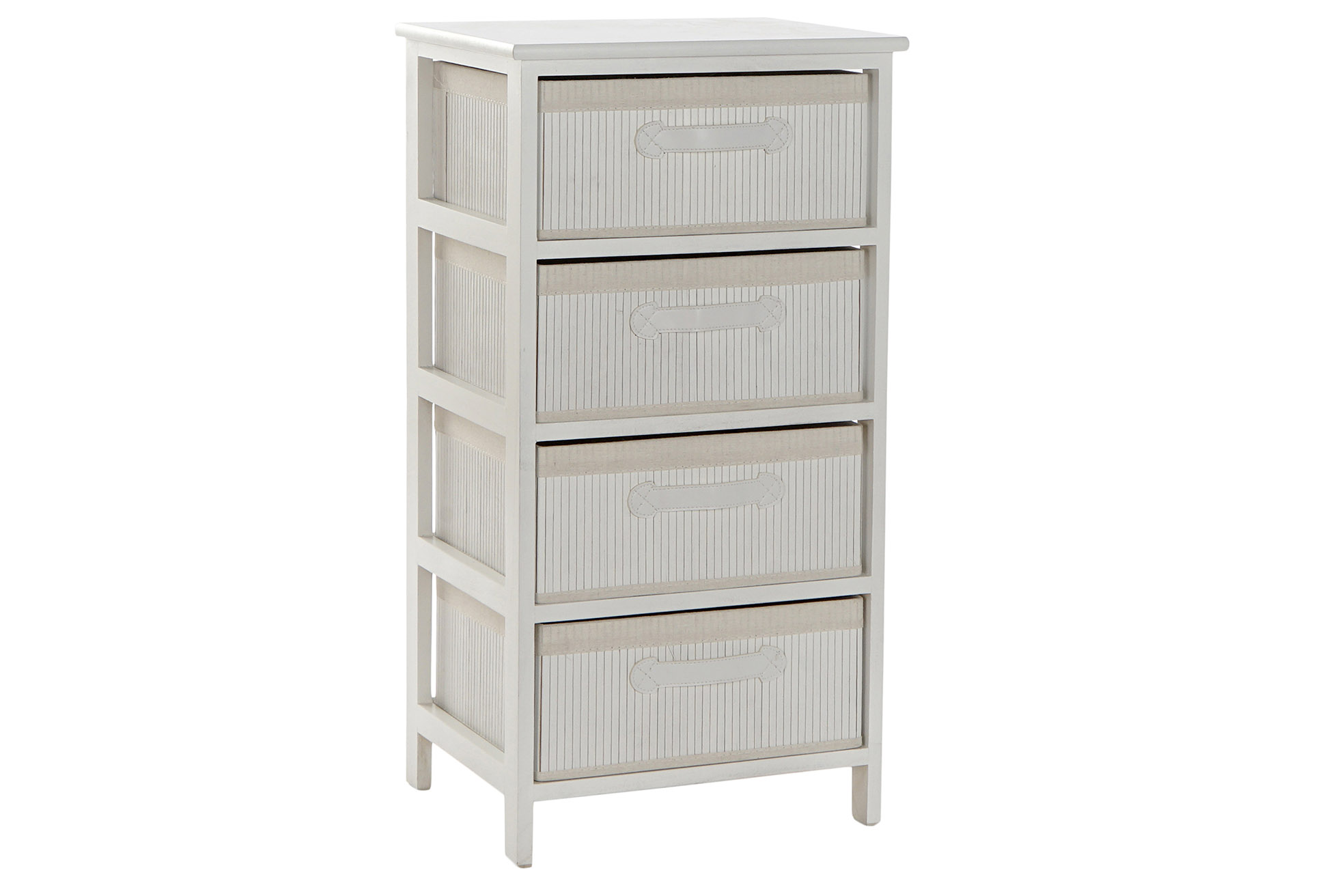 CAJONERA BAMBU PAULOWNIA 42X32X81 BLANCO