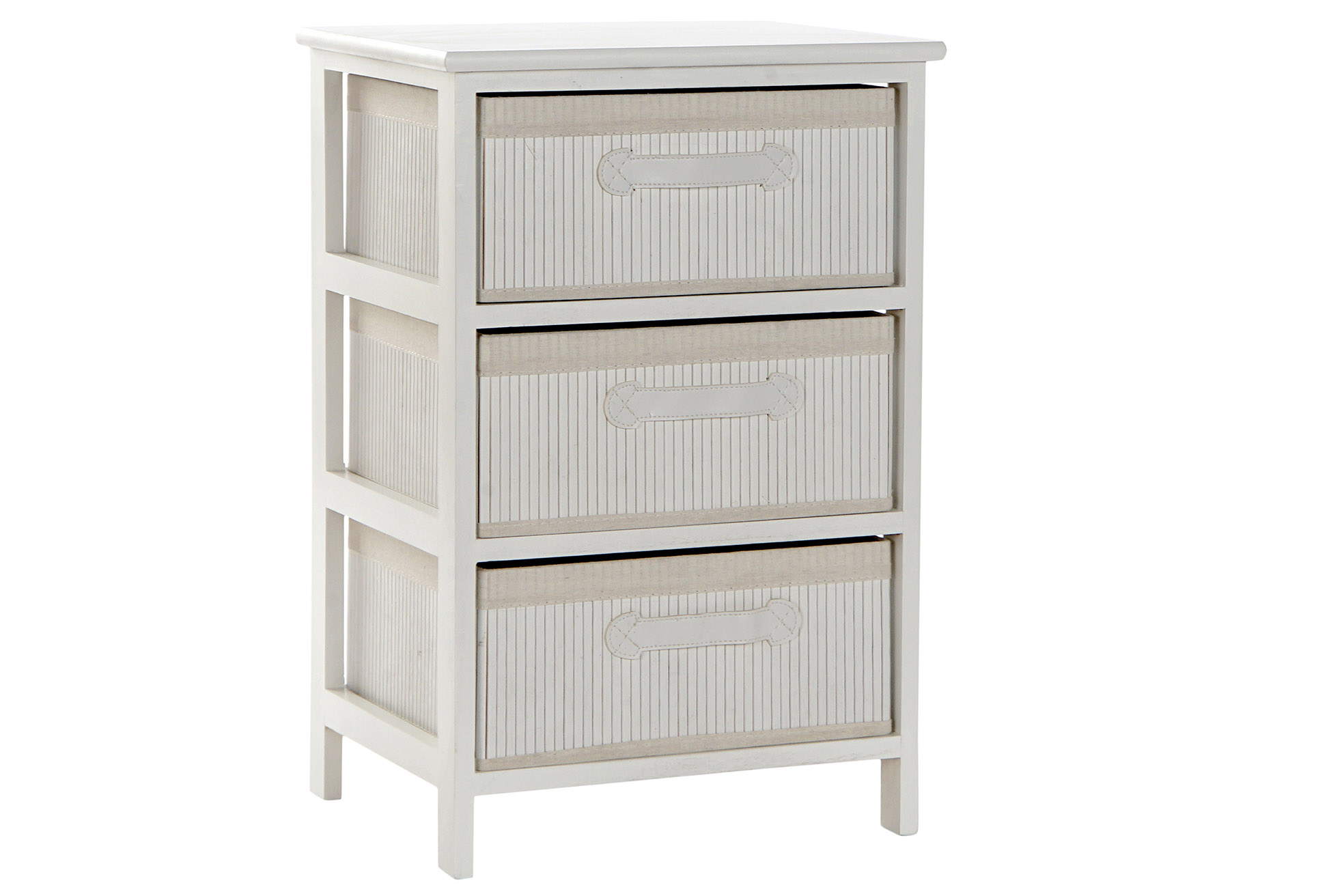 CAJONERA BAMBU PAULOWNIA 42X32X63 BLANCO