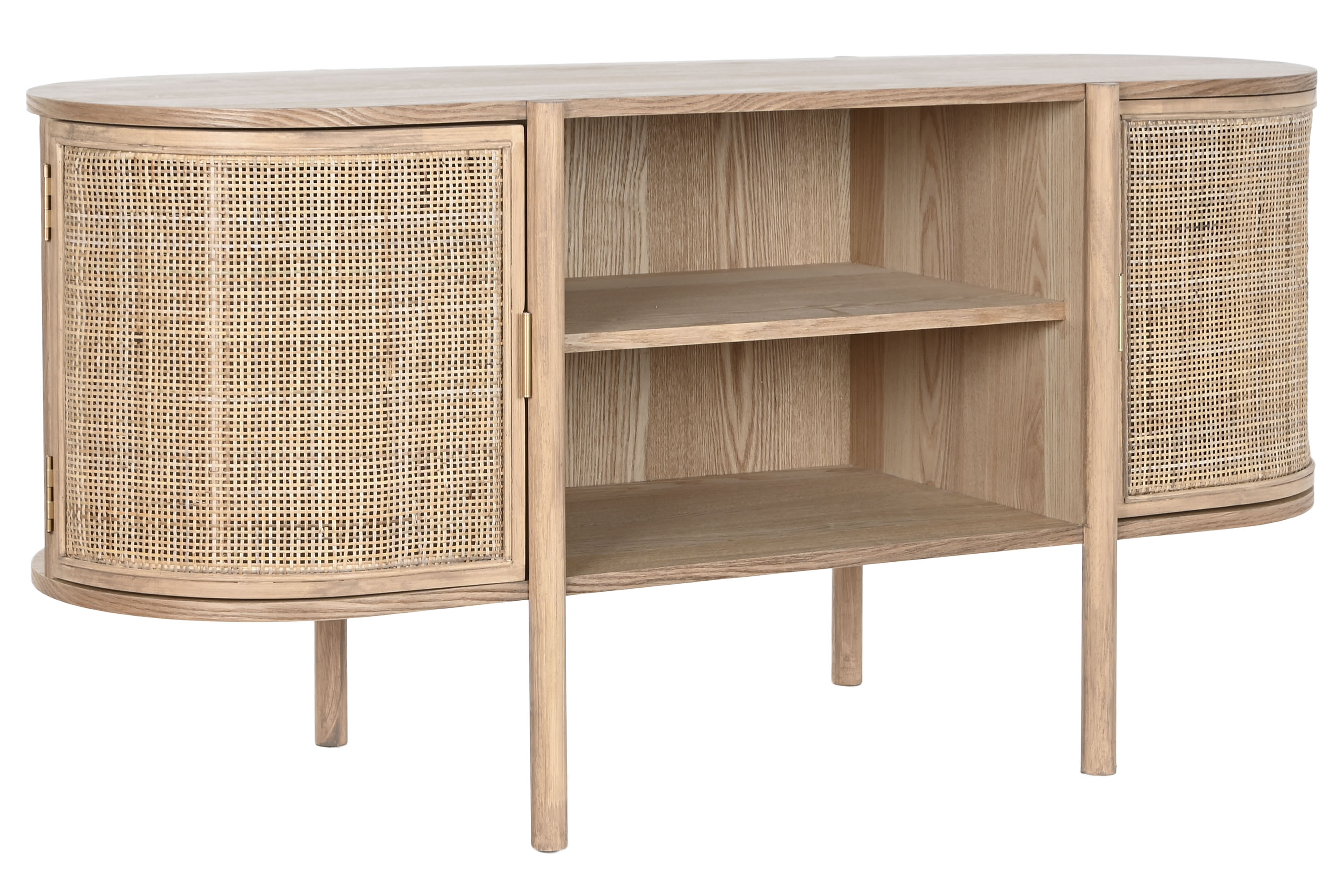 MUEBLE TV RUBBERWOOD RATAN 120X43,5X60 NATURAL