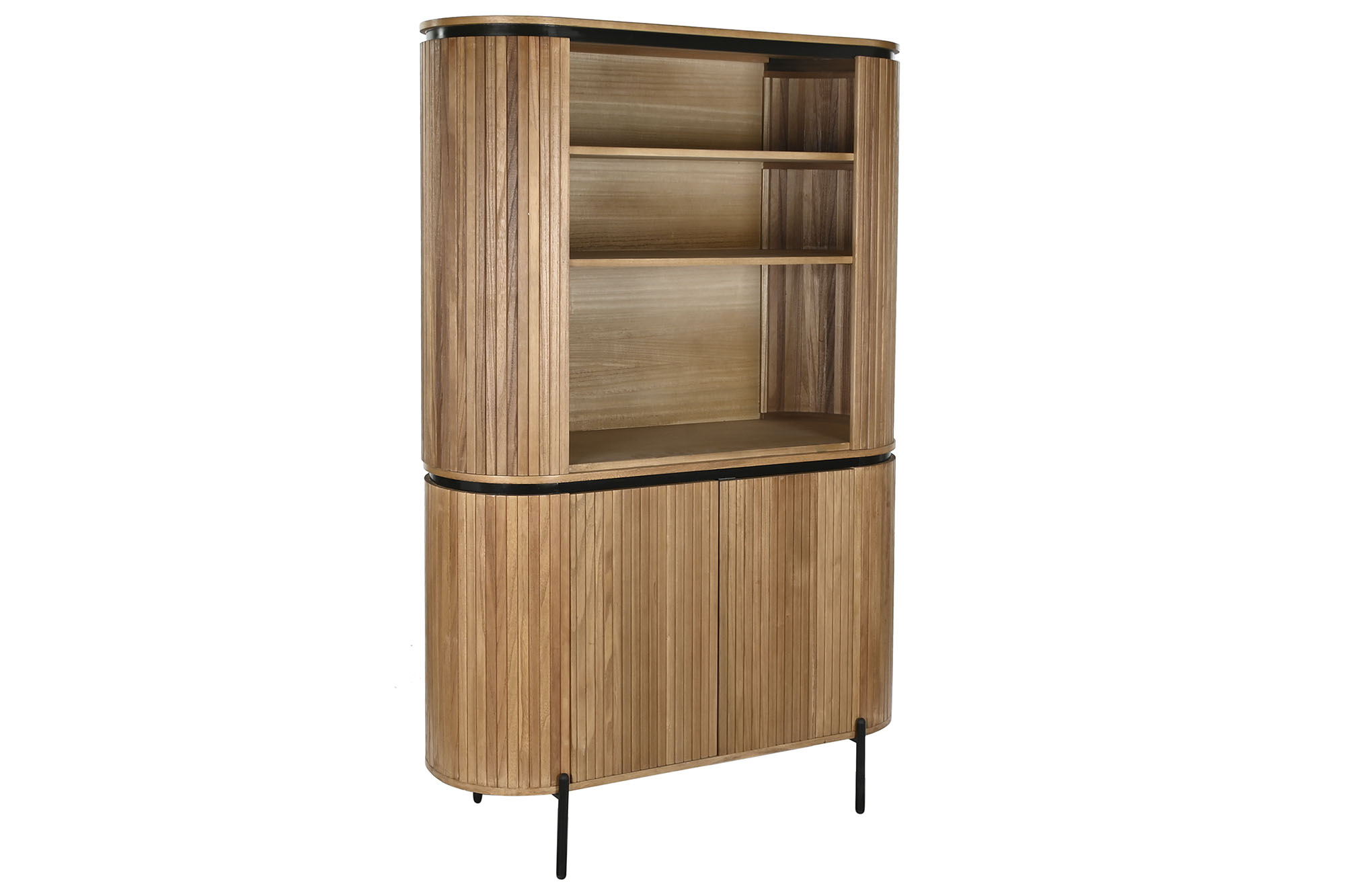 ESTANTERIA PAULOWNIA METAL 110X39,5X170 NATURAL