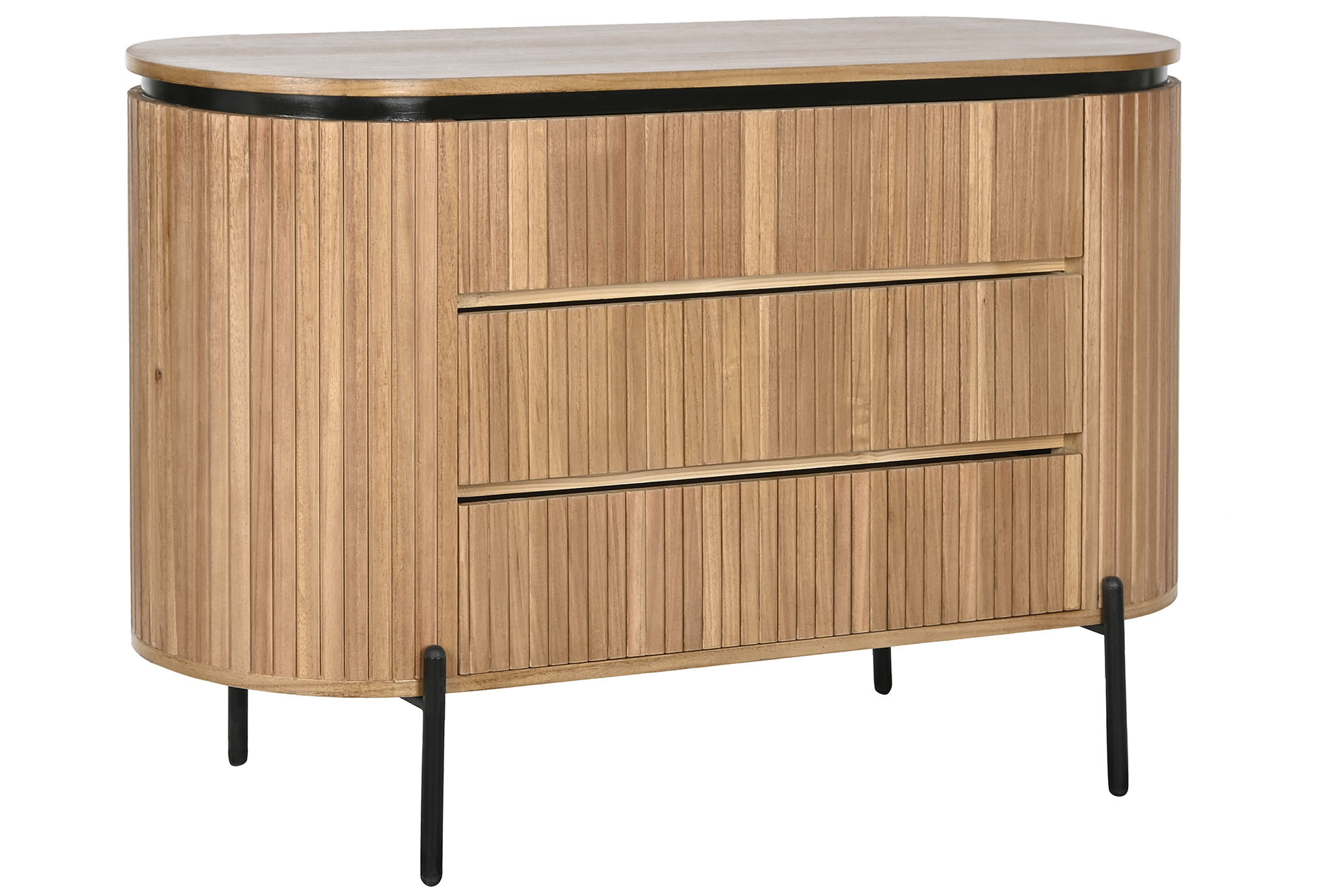 COMODA PAULOWNIA METAL 110X39X70 NATURAL