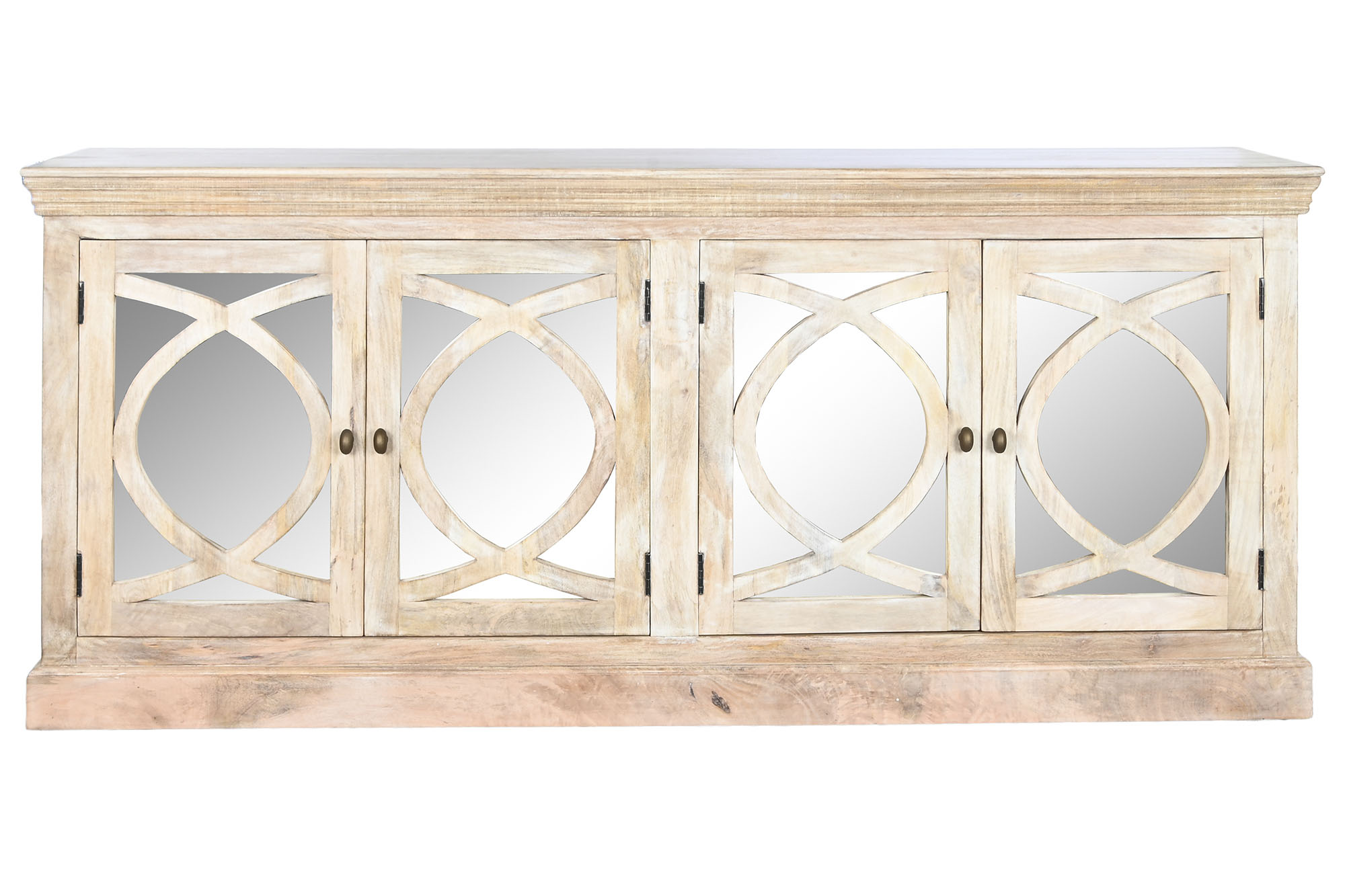 BUFFET MADERA MACIZA MANGO 200X45X90 DECAPE BLANCO