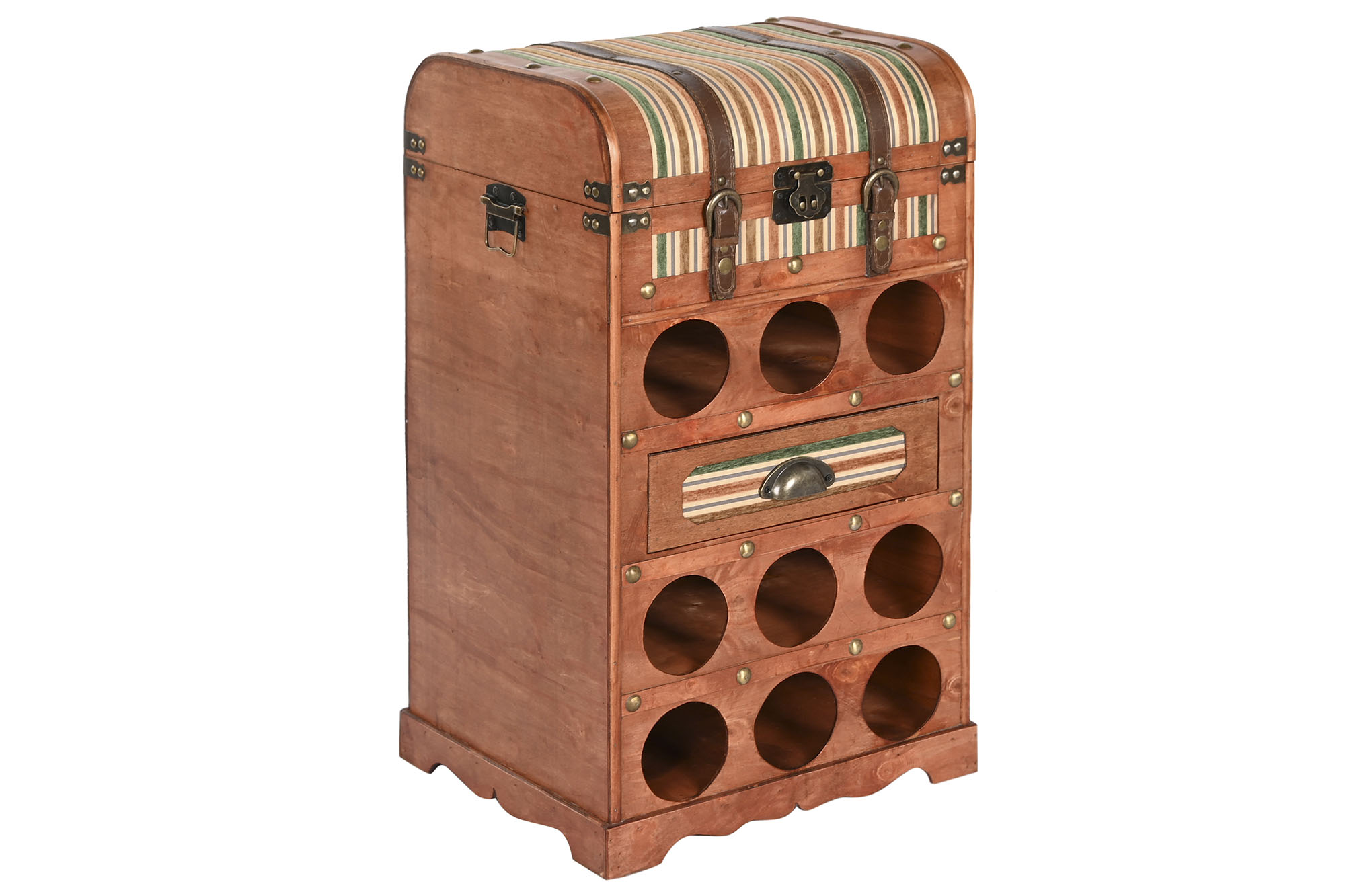 BOTELLERO ALAMO PU 40X35,5X71 MARRON