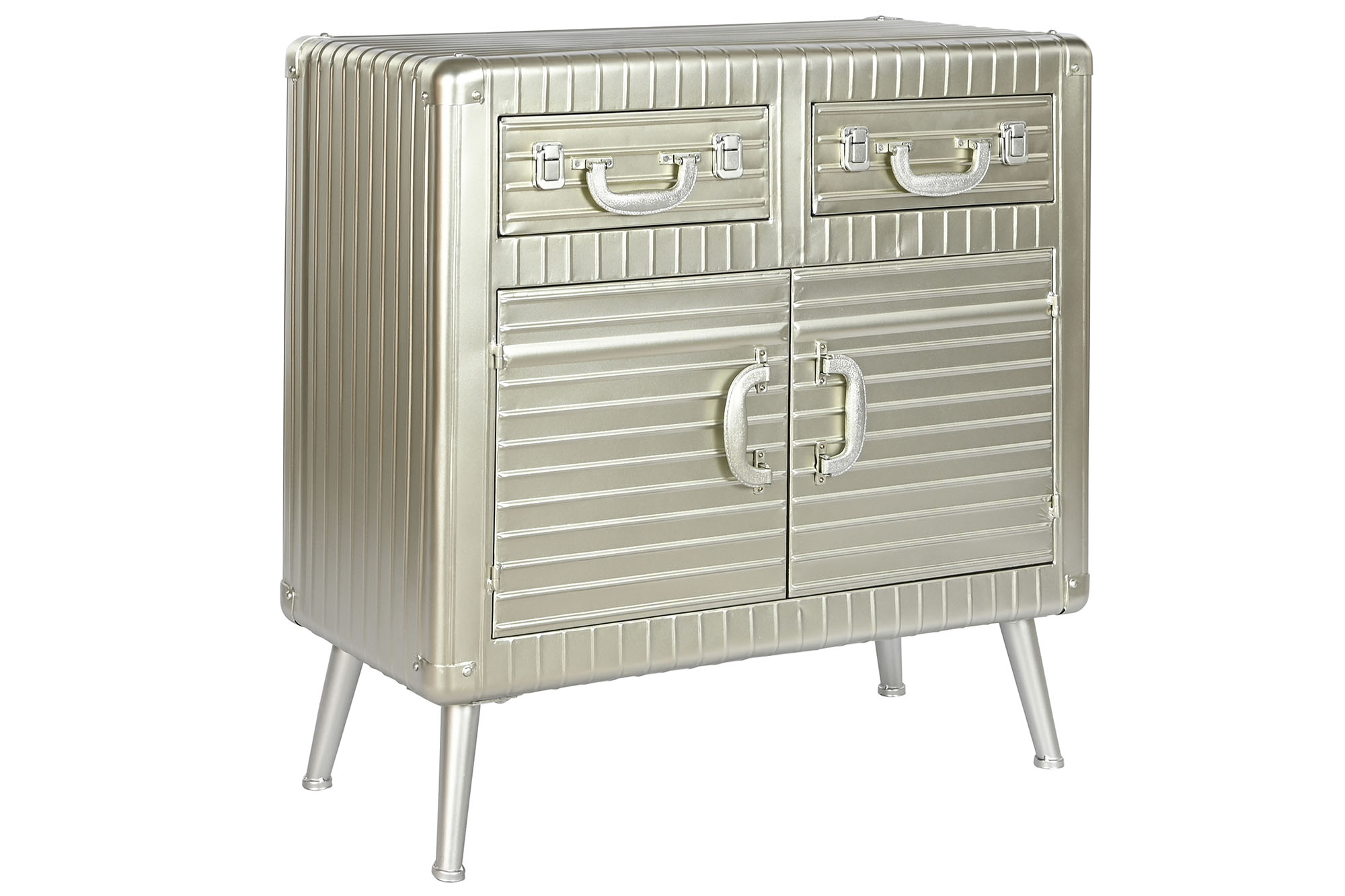 APARADOR METAL MDF 80X39X82 PLATEADO