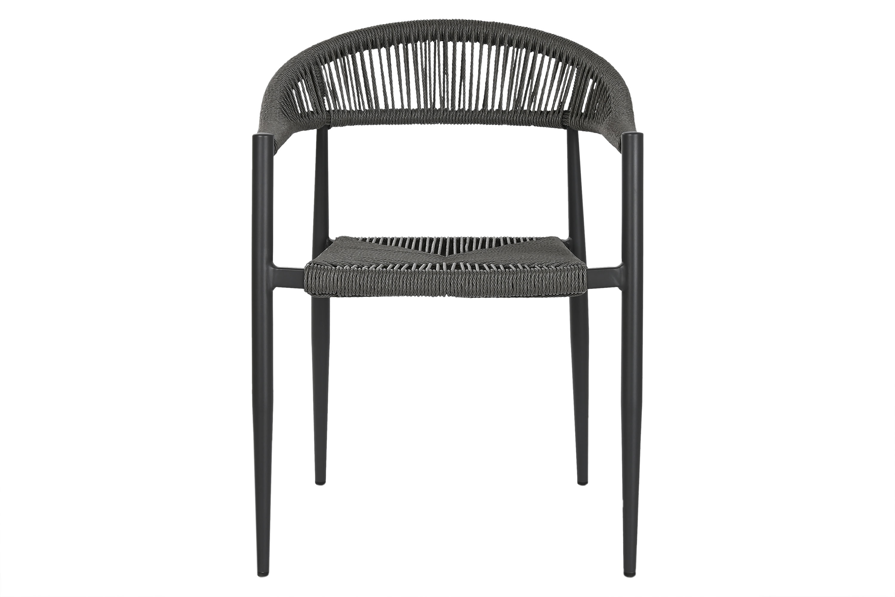 SILLA ALUMINIO RATAN 56X60X78 NEGRO
