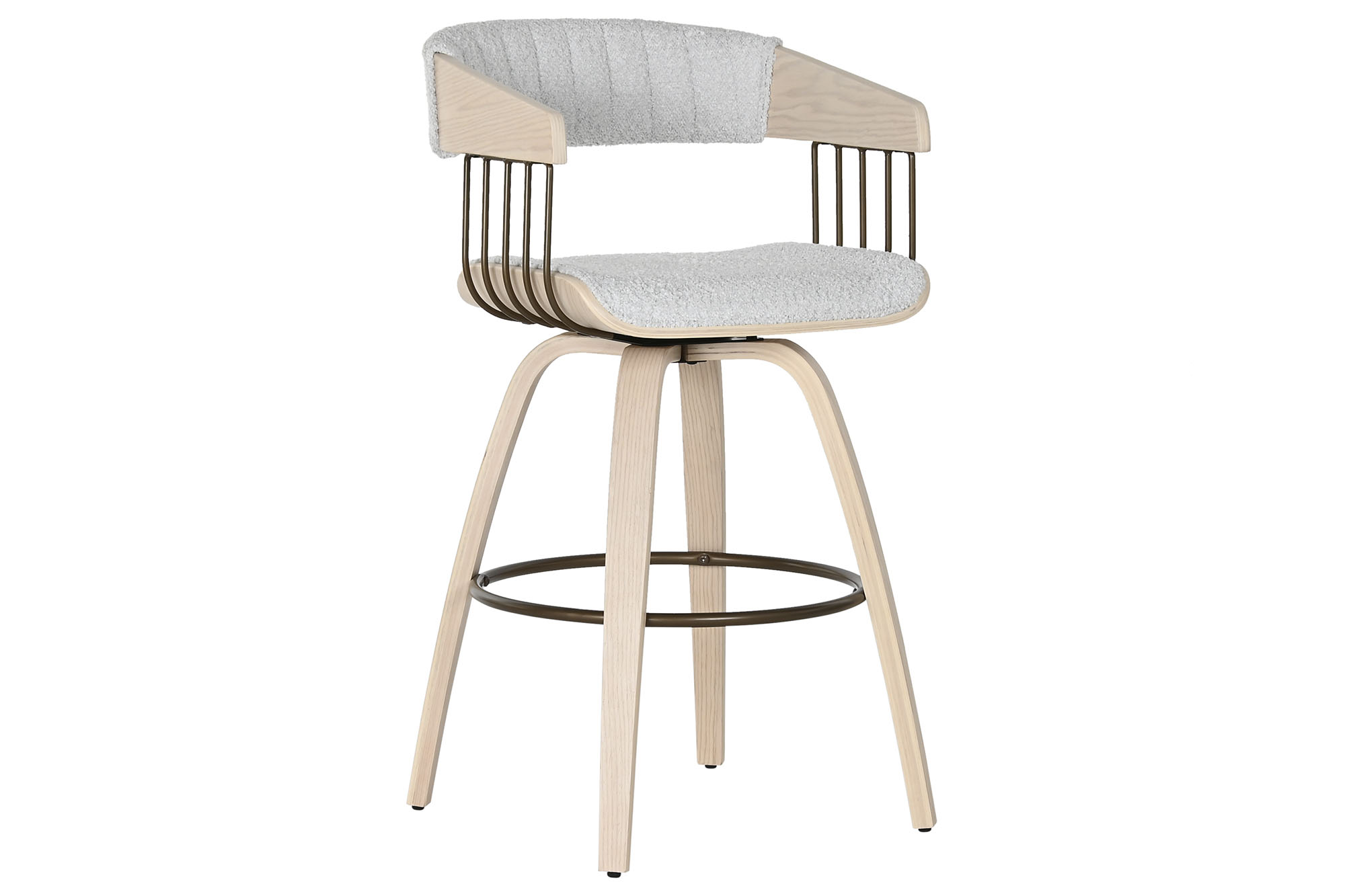 SILLA MADERA POLIESTER 51X55X76,5 GRIS