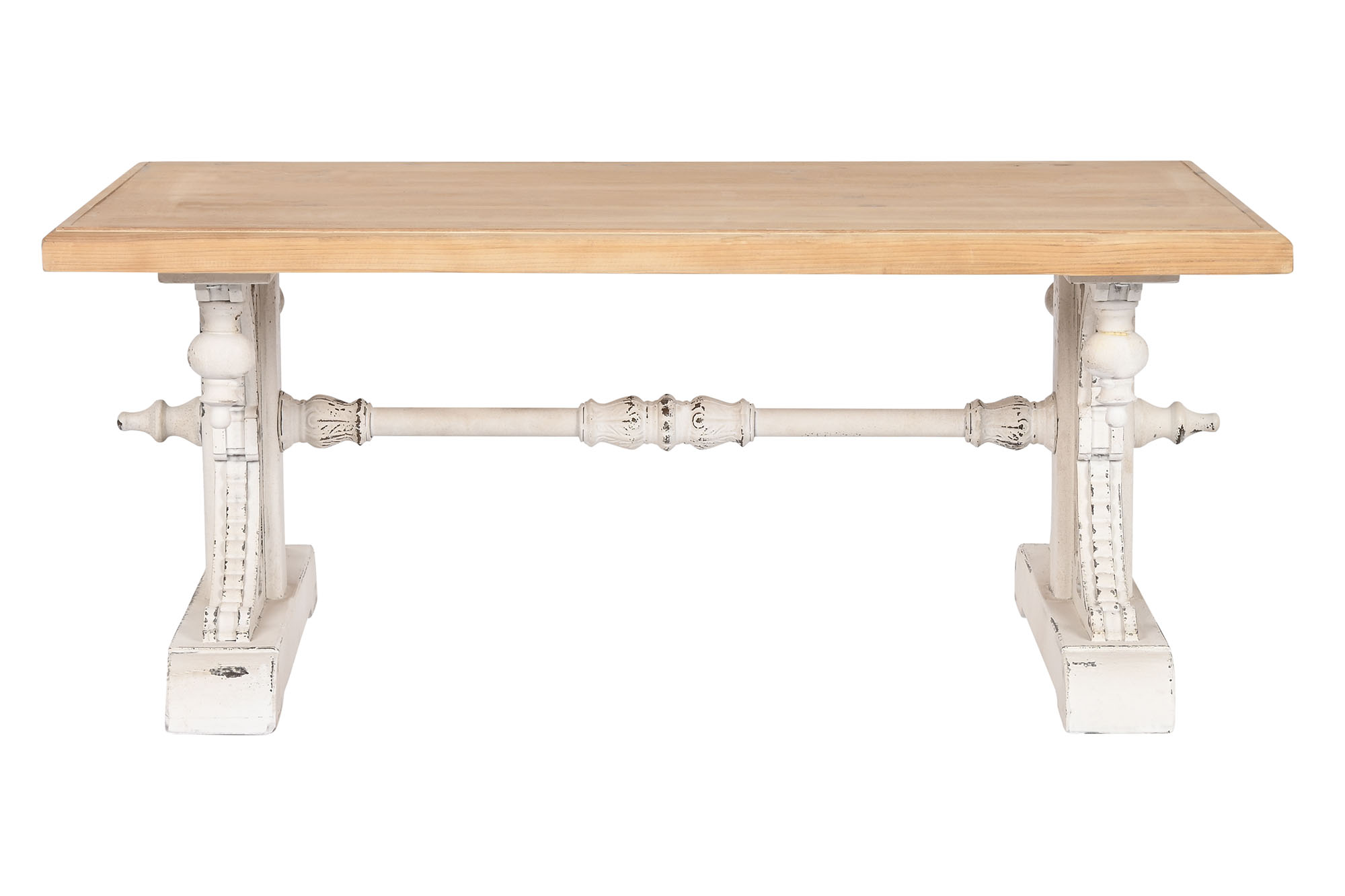 MESA CENTRO ABETO MDF 110X65X46 DECAPE BLANCO