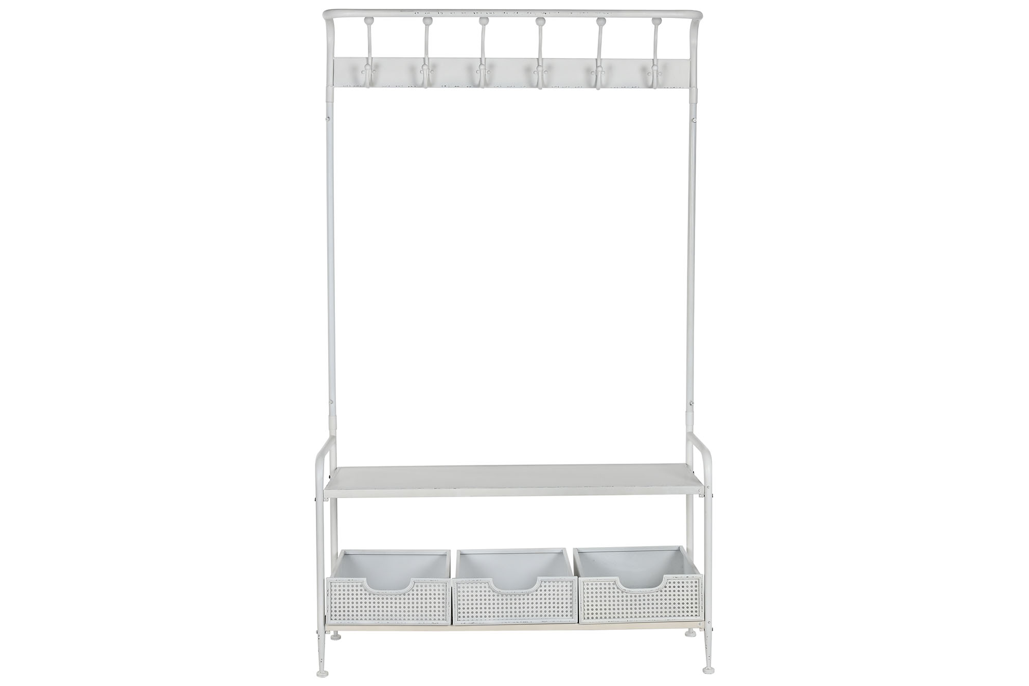 RECIBIDOR METAL 110X36X186 BLANCO