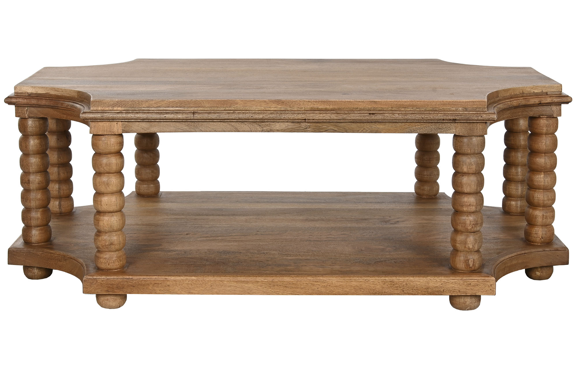 MESA CENTRO MANGO 131X80X48 TORNEADA NATURAL