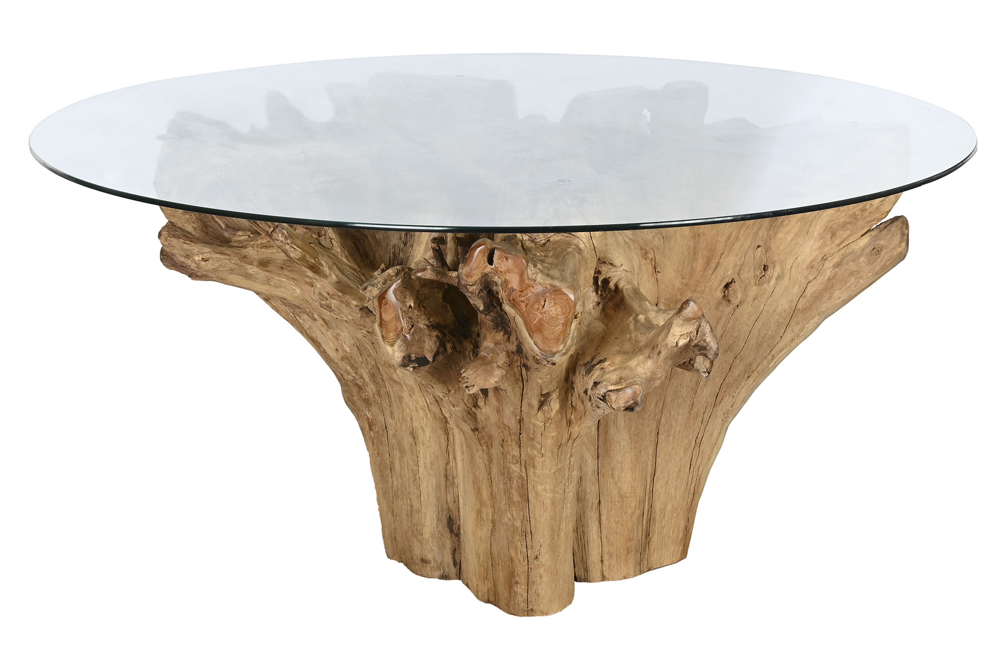 MESA COMEDOR RAIZ DE TECA 160X160X78