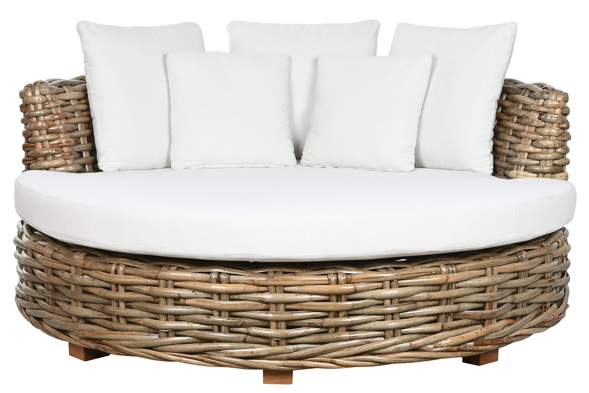 CAMA CHILL OUT RATAN 153X153X65 COLCHON Y 5COJIN