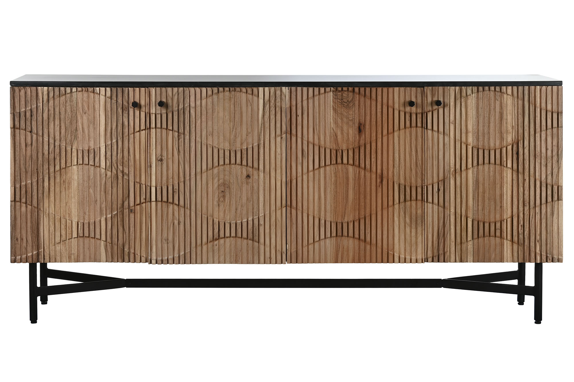 BUFFET ACACIA MARMOL 175X40X76 NEGRO