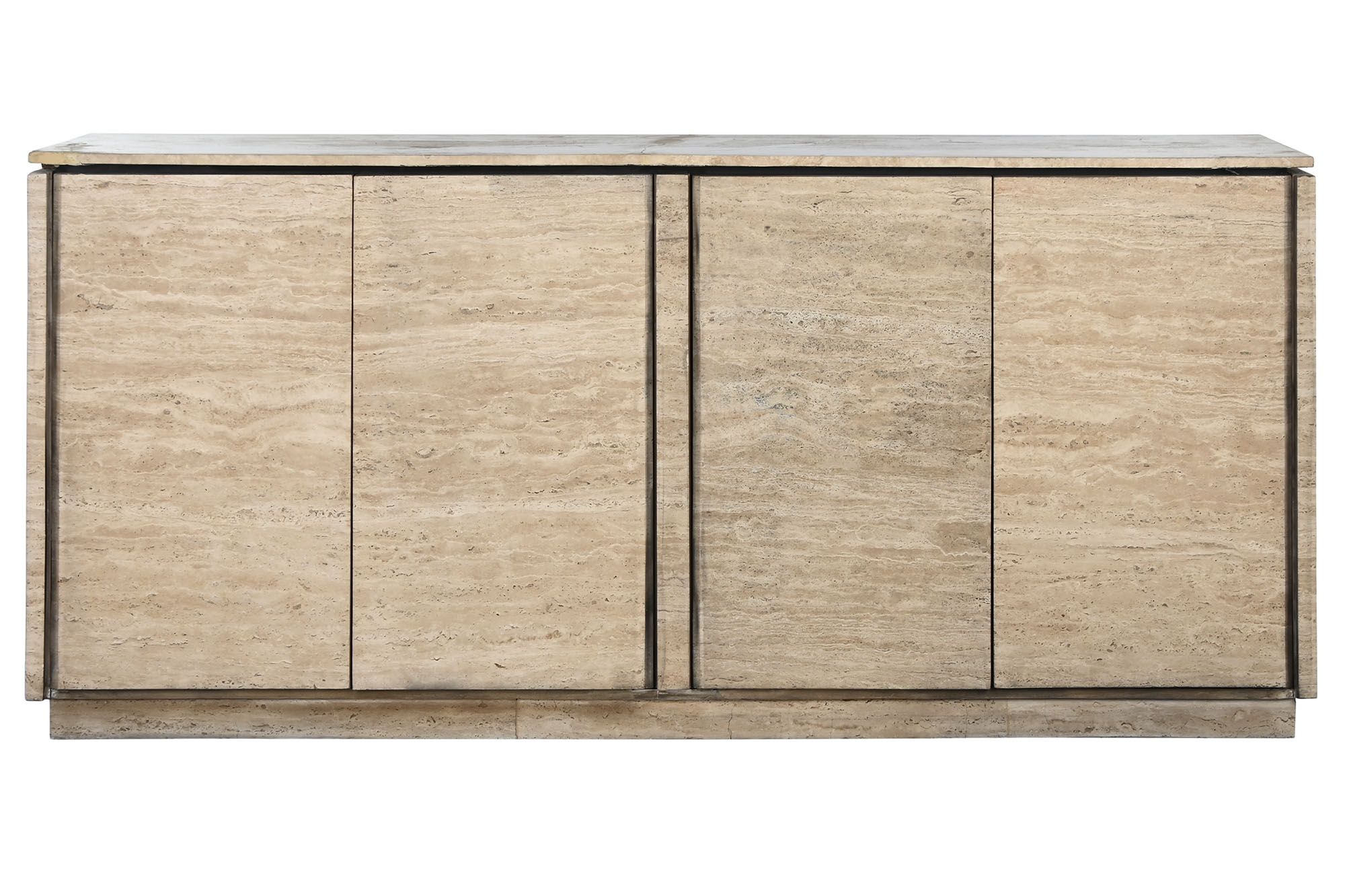 BUFFET MADERA MARMOL 180X40X85 TRAVERTINO NATURAL