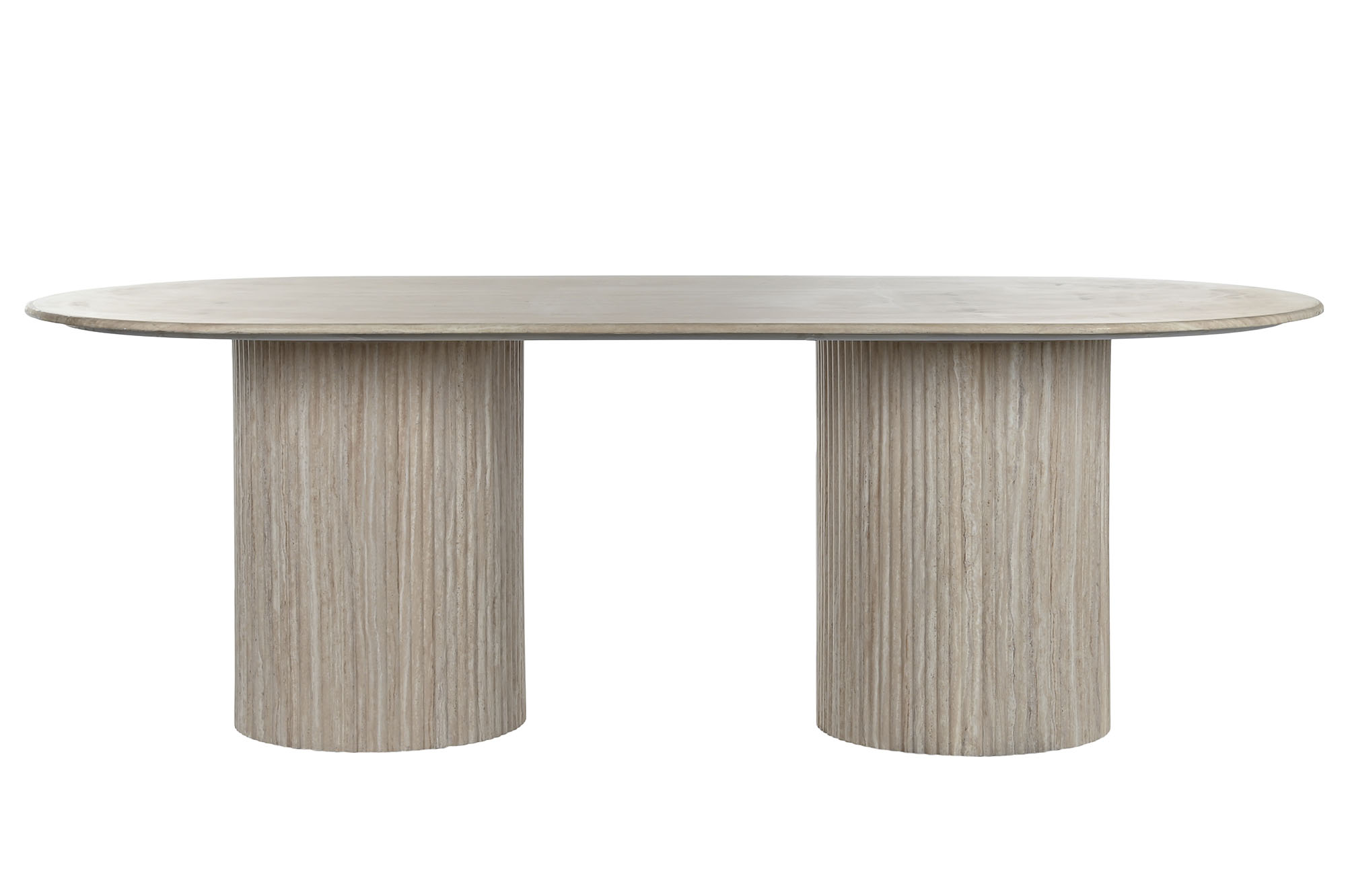MESA OVALADA COMEDOR GRANITO 220X100X75 SIMIL MARM