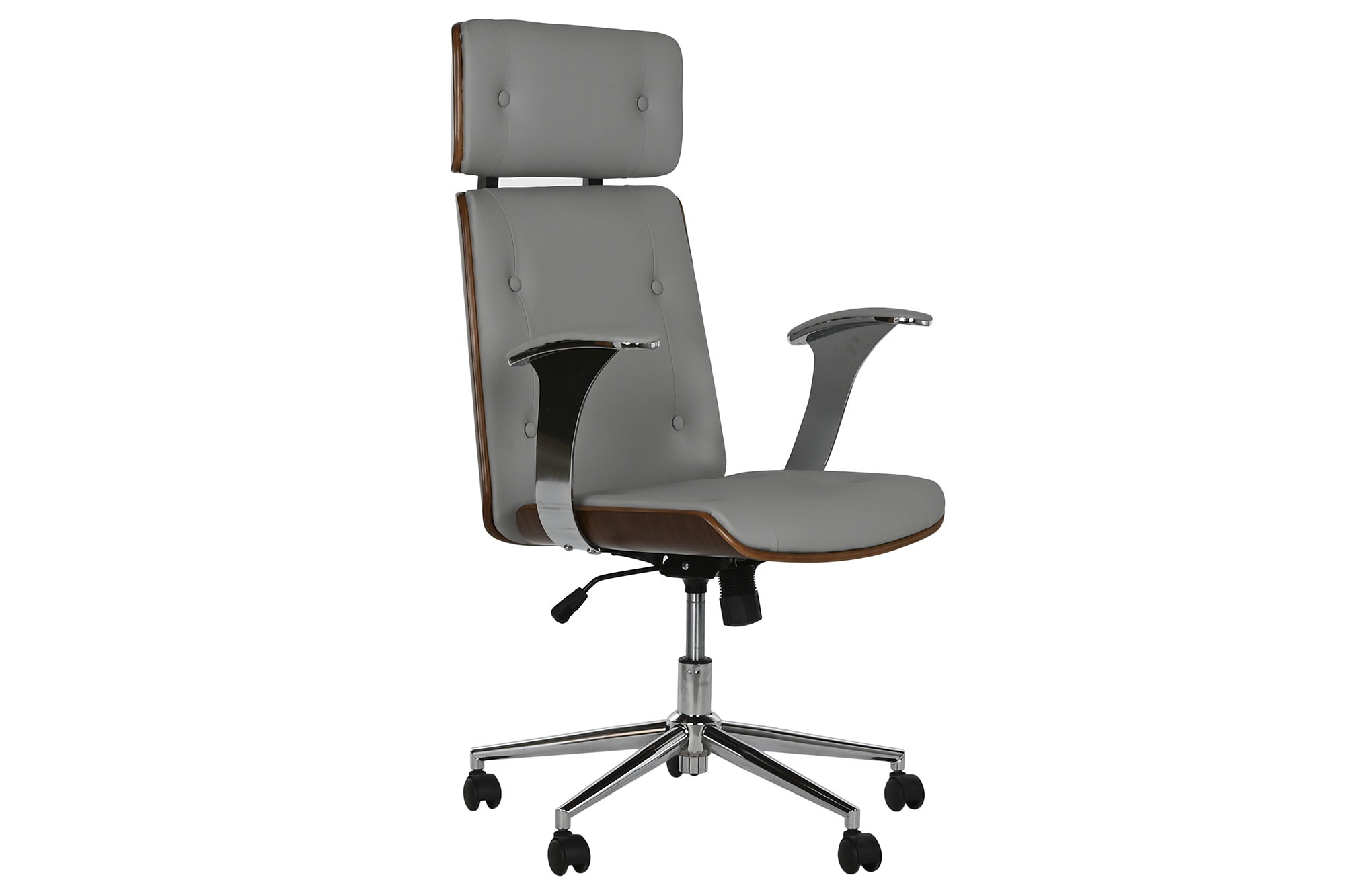 SILLA PU MADERA 71X69X108,5 RUEDAS BEIGE