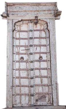 PUERTA ANTIGUA TECA 75X30X210 PIEZA UNICA NATURAL