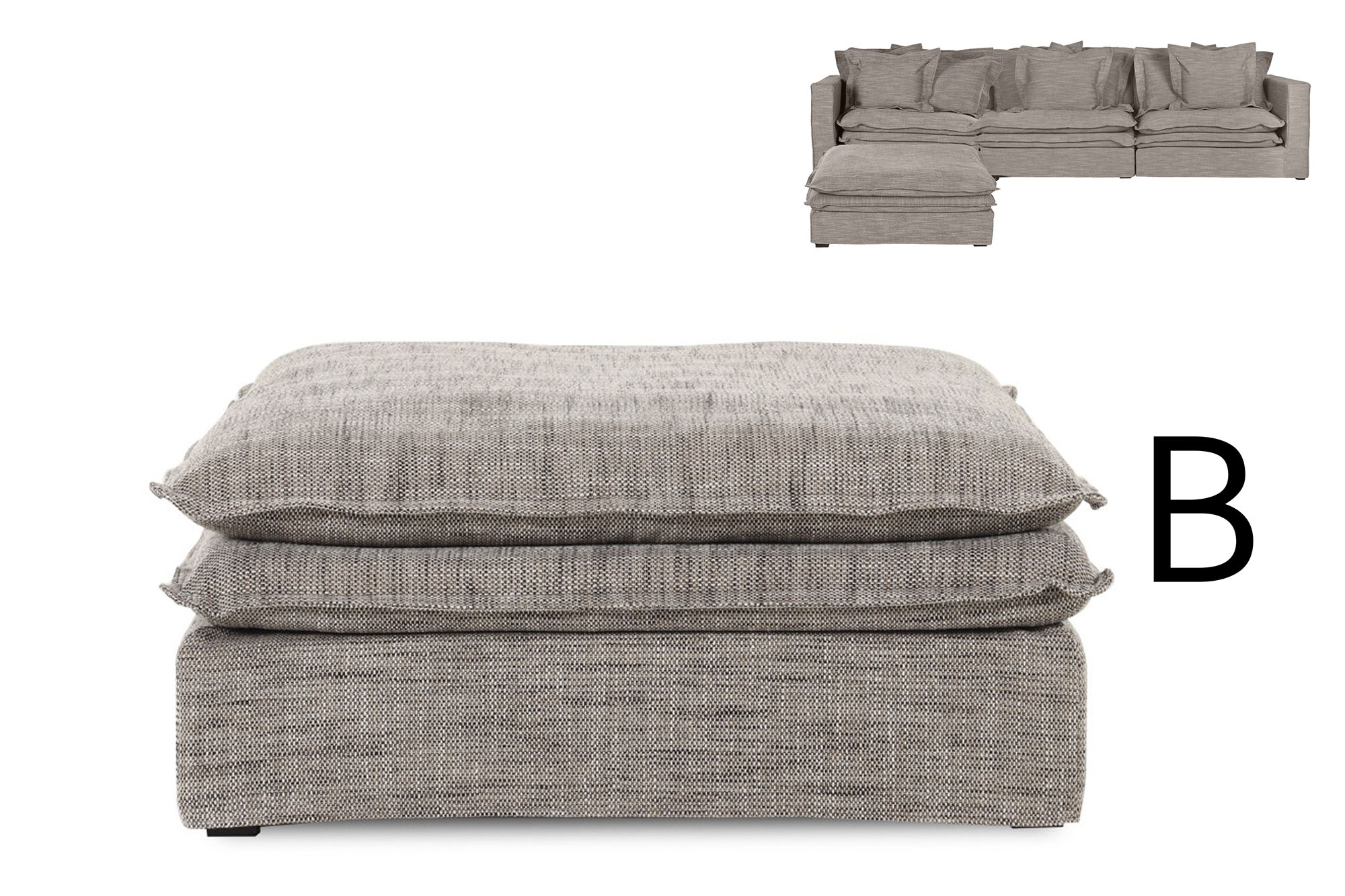 MODULO AUXILIAR SOFA POLIESTER LINO 110X110X48