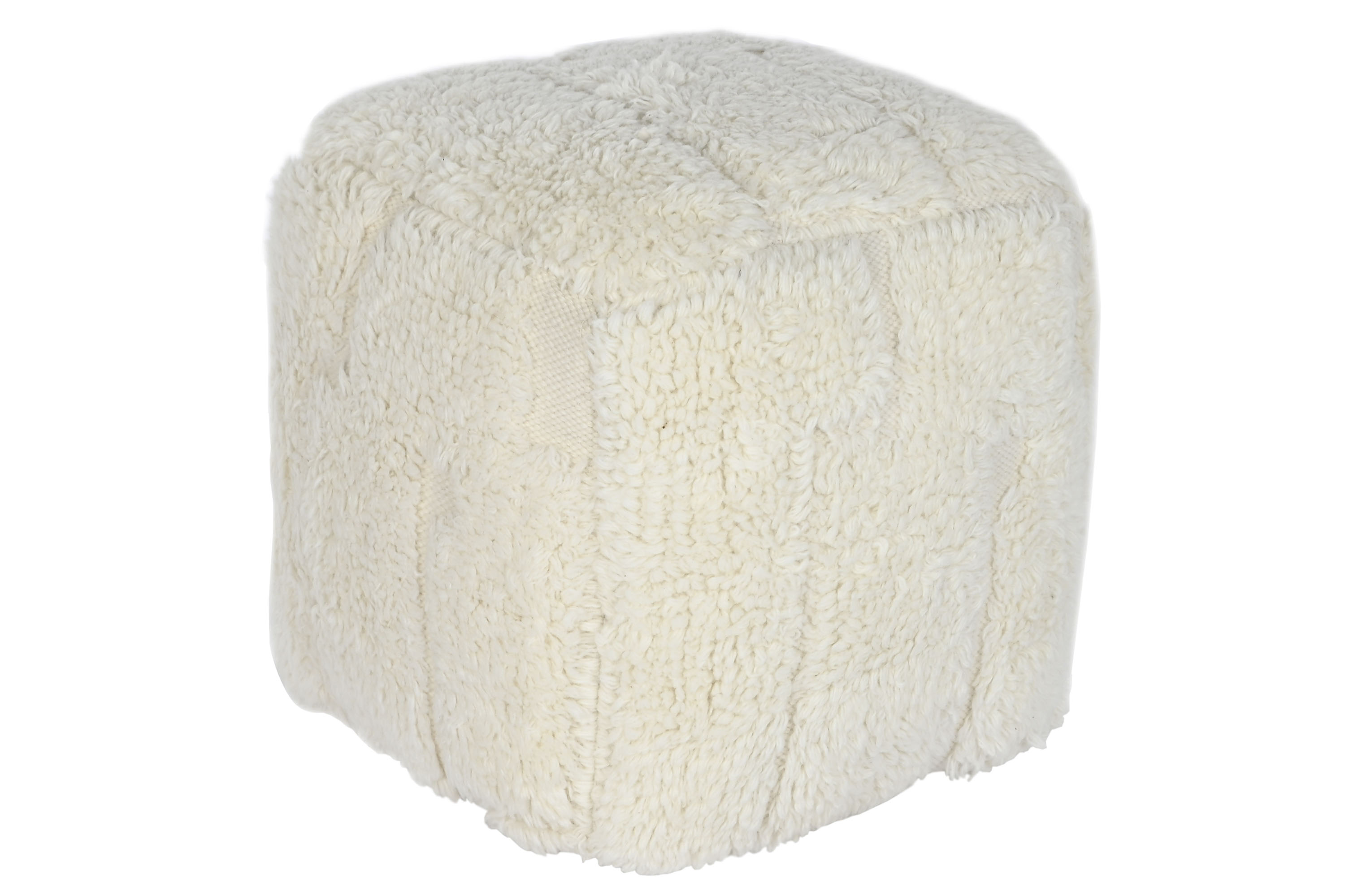 REPOSAPIES LANA ALGODON 45X45X45 RELIEVE CRUDO