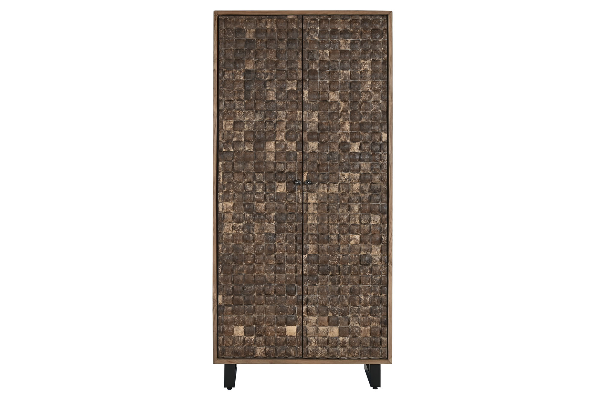 ARMARIO TECA RECICLADA COCO 80X40X200 2 PUERT