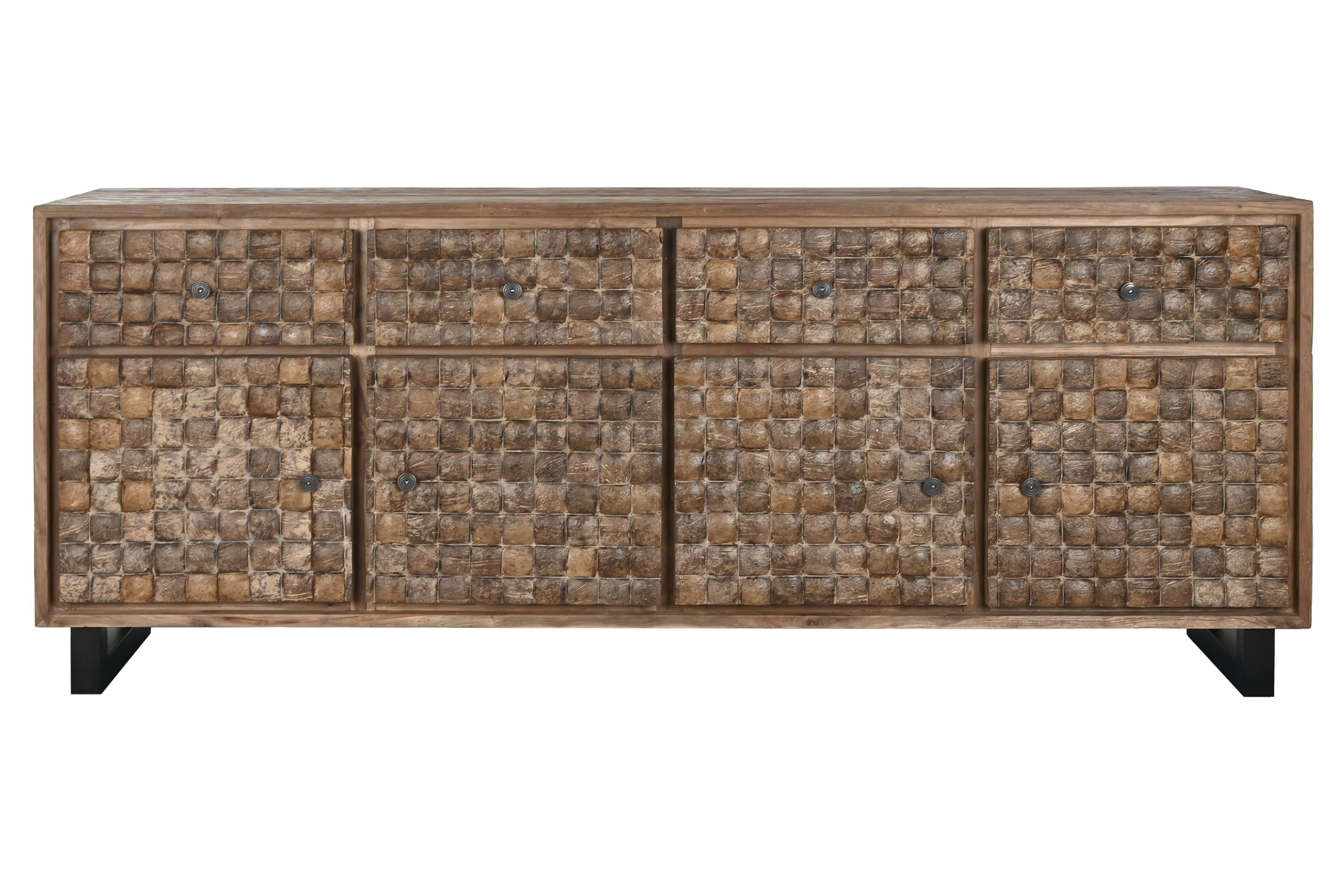 BUFFET TECA RECICLADA COCO 200X45X80 4 PUERT 4 CAJ
