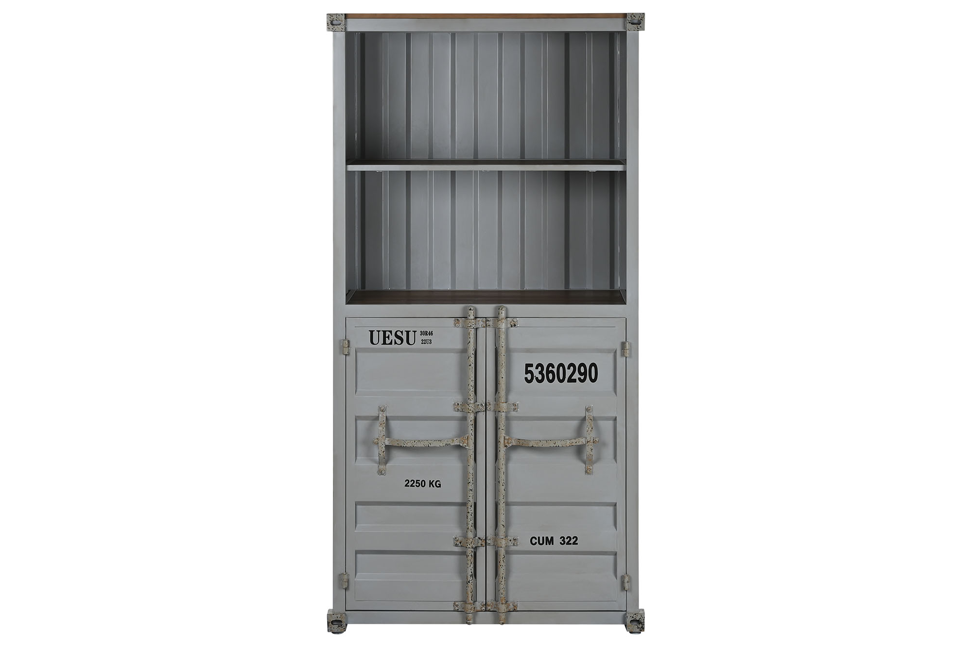 ESTANTERIA METAL MDF 87X44X168,5 CONTAINER GRIS