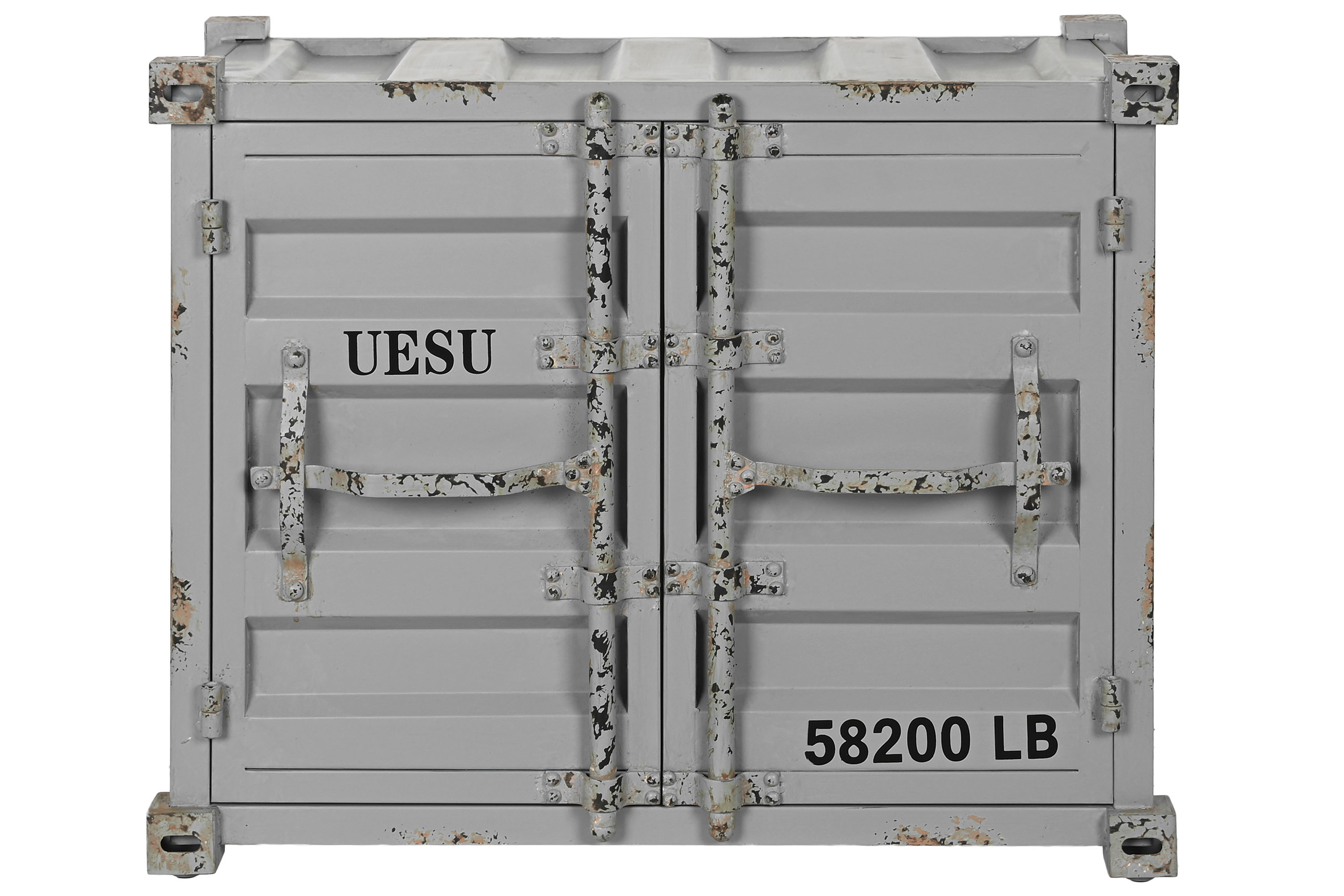 BOTELLERO METAL MDF 77X41X64 CONTAINER GRIS