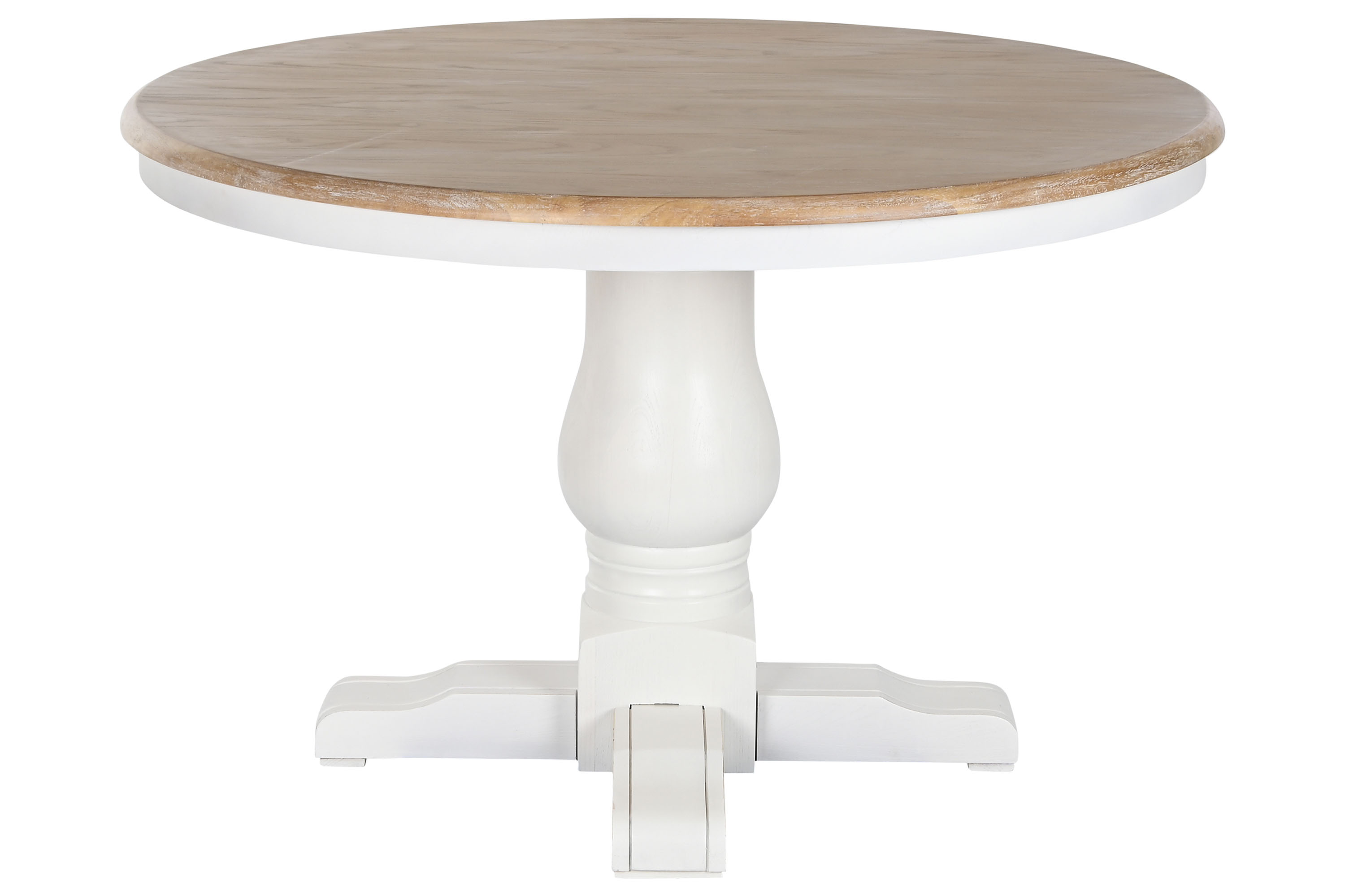 MESA REDONDA COMEDOR OLMO 120X120X76 BLANCO