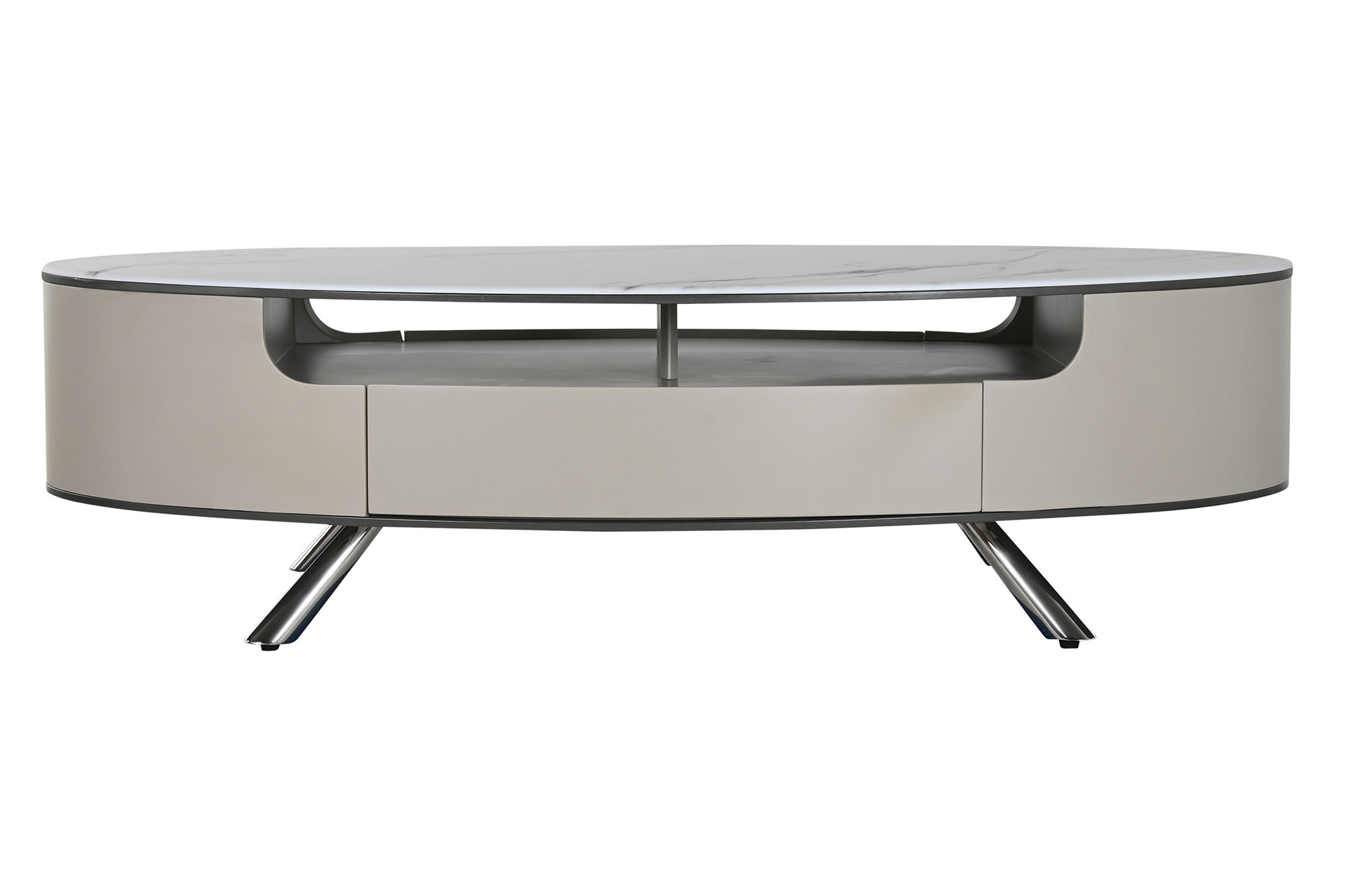 MESA CENTRO MARMOL ACERO 140X75X40 BEIGE