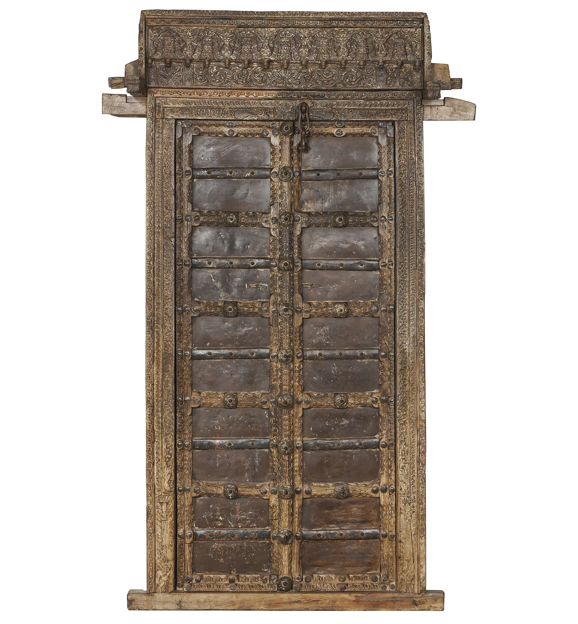 PUERTA TECA 110X20X190 PIEZA UNICA MARRON